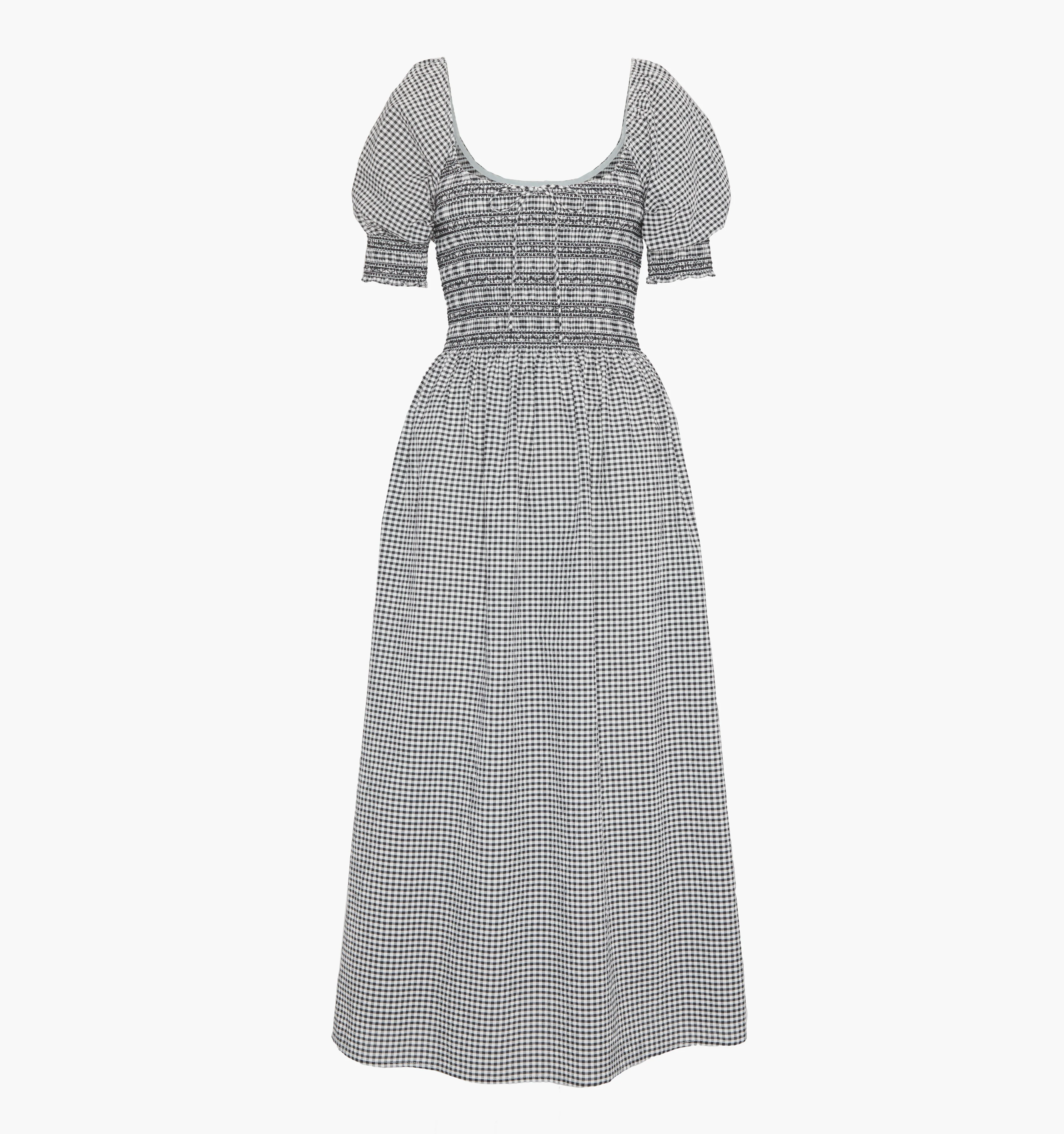 The Madeline Nap Dress - Black/Sand Gingham - Image 4