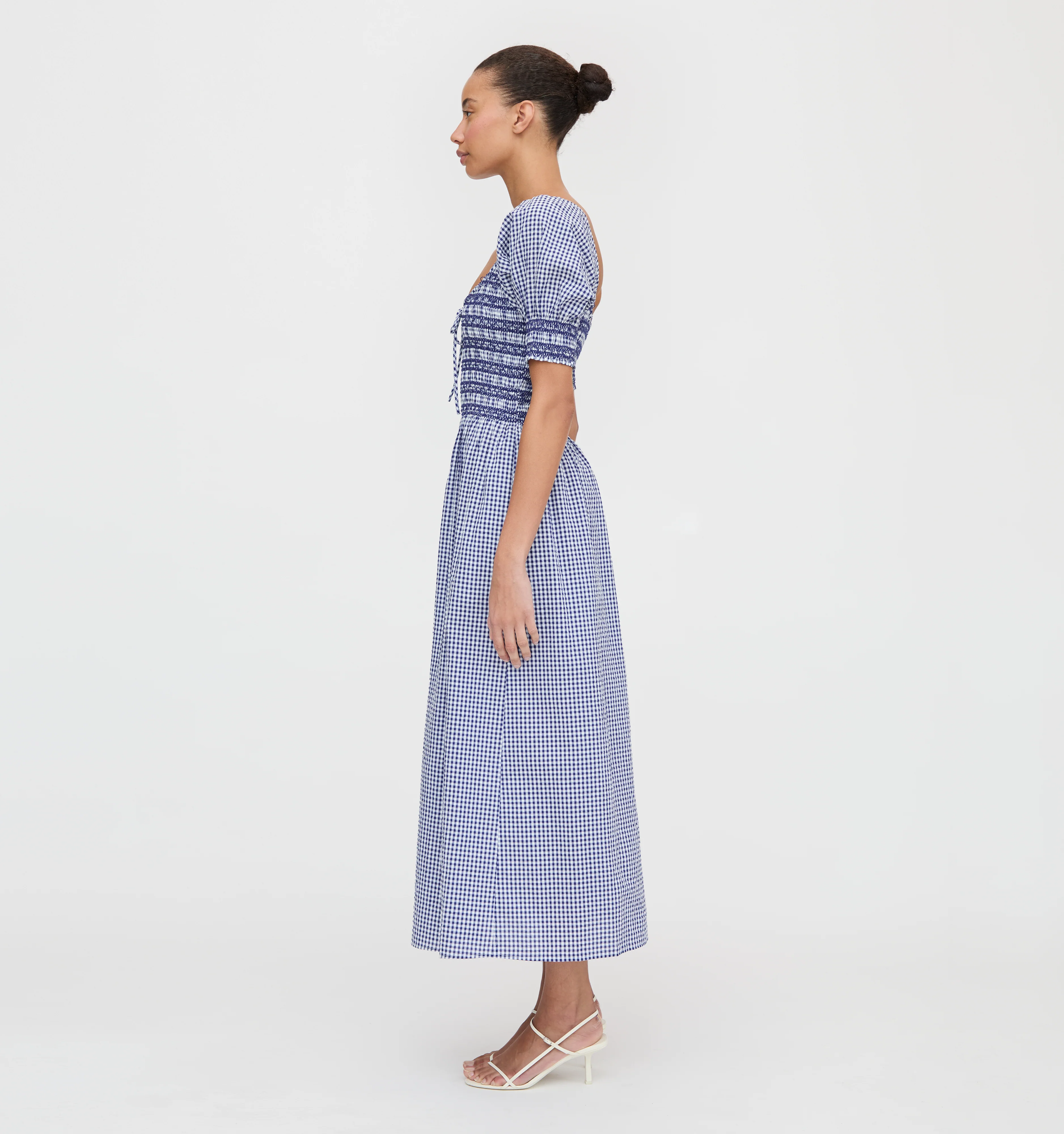 The Madeline Nap Dress - Navy Gingham - Image 4