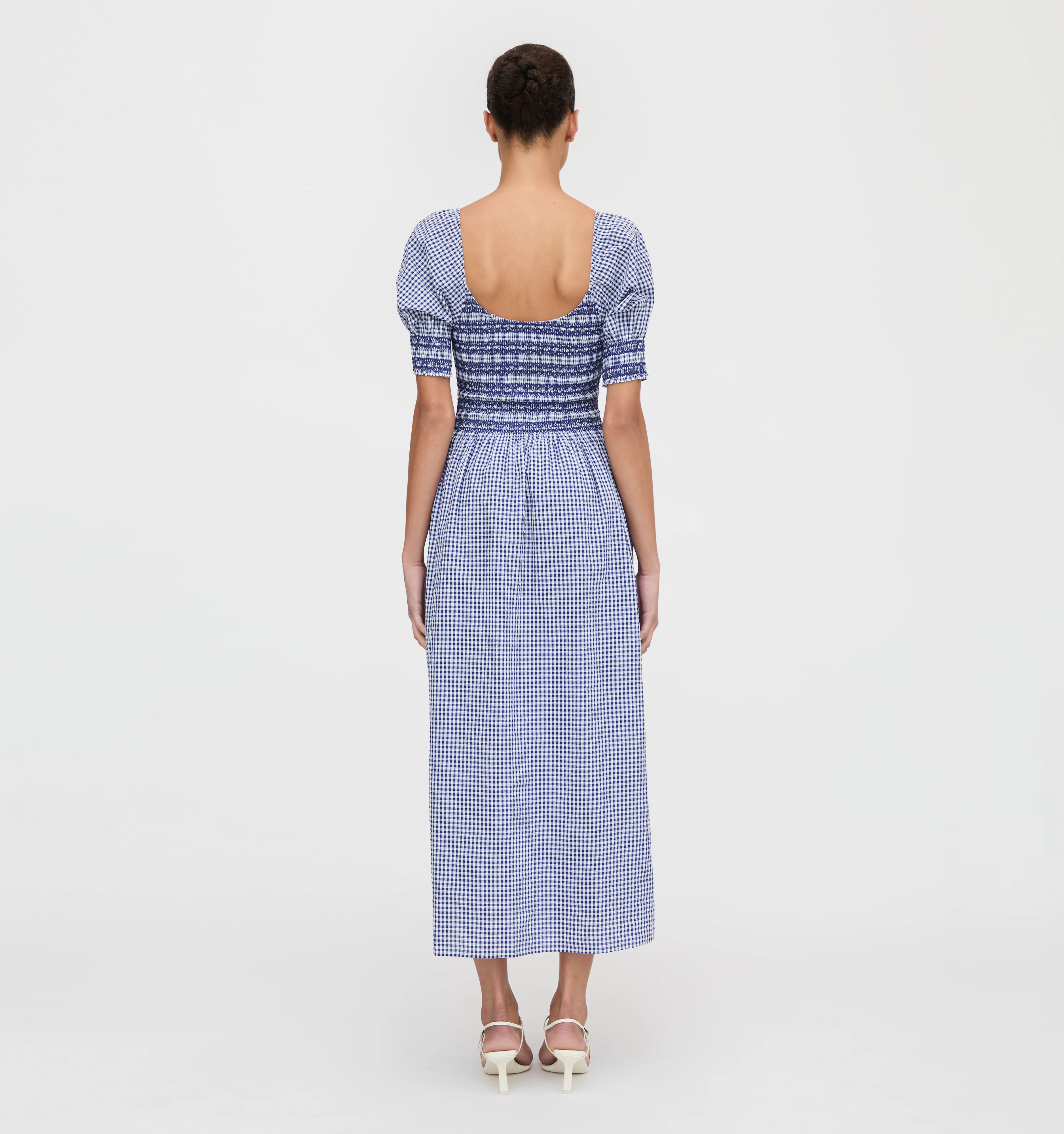 The Madeline Nap Dress - Navy Gingham - Image 5