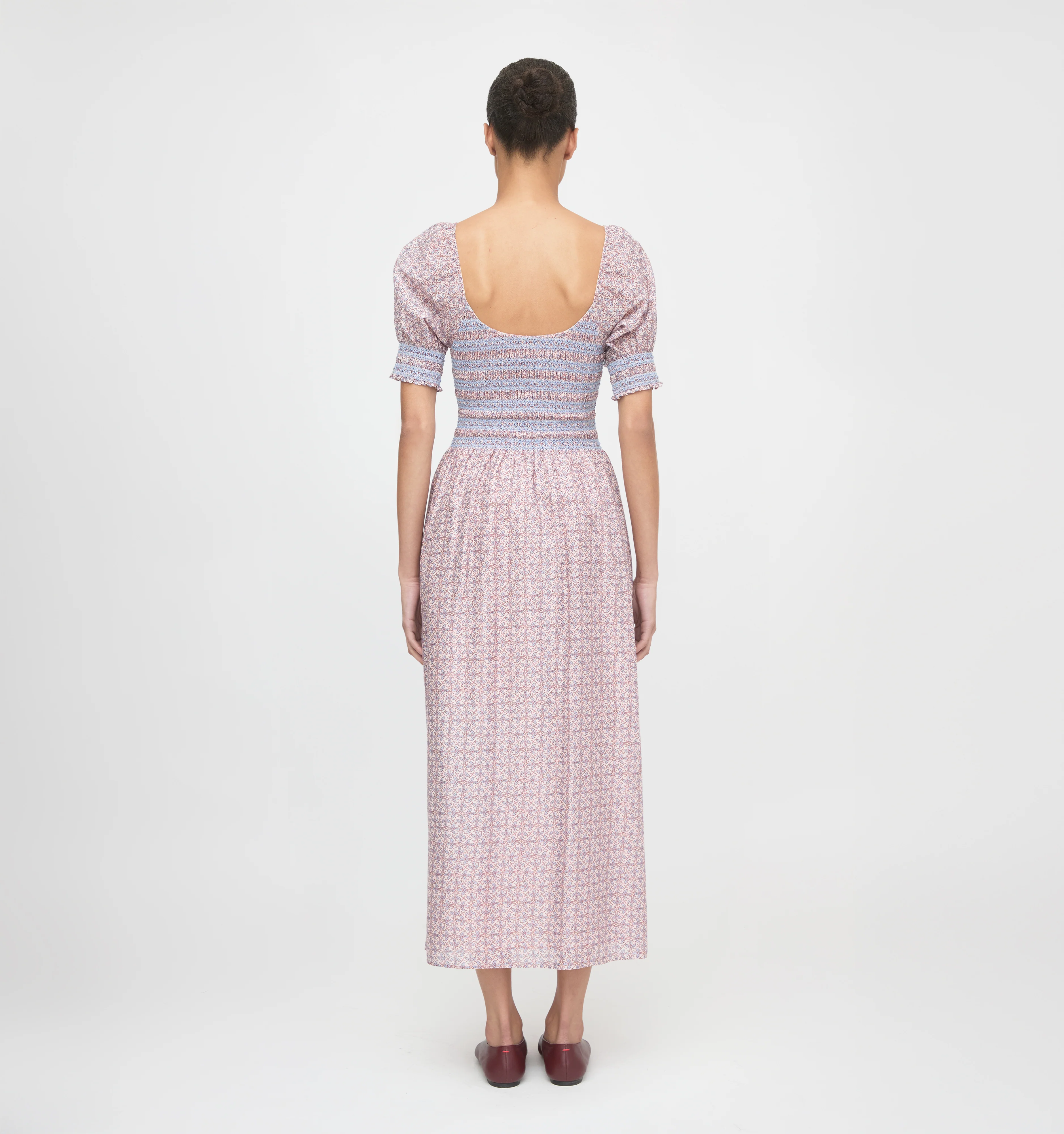 The Madeline Nap Dress - Pink Wentworth Leaf - Image 4
