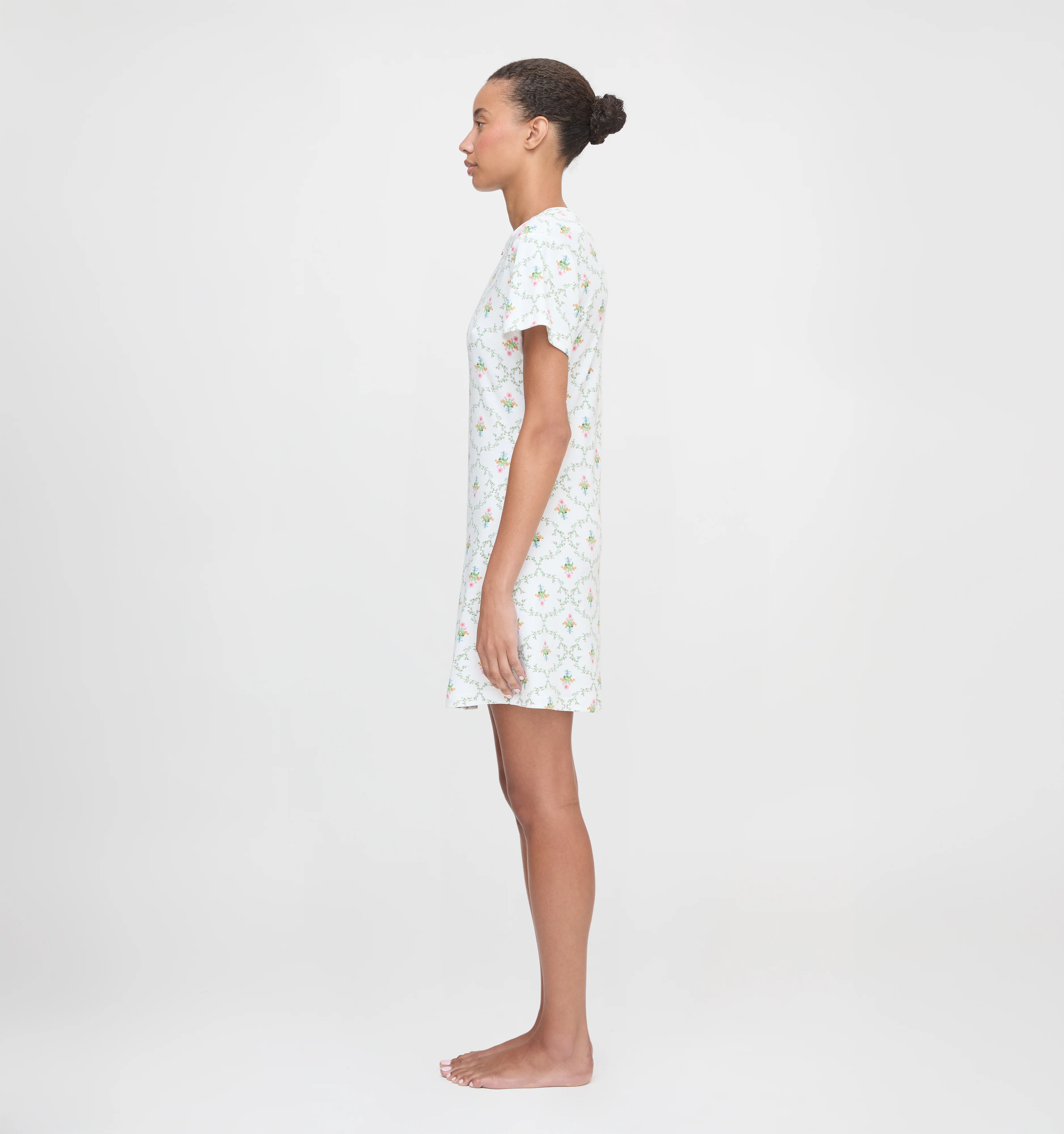 The Maggie Nightgown - Pastel Trellis - Image 4