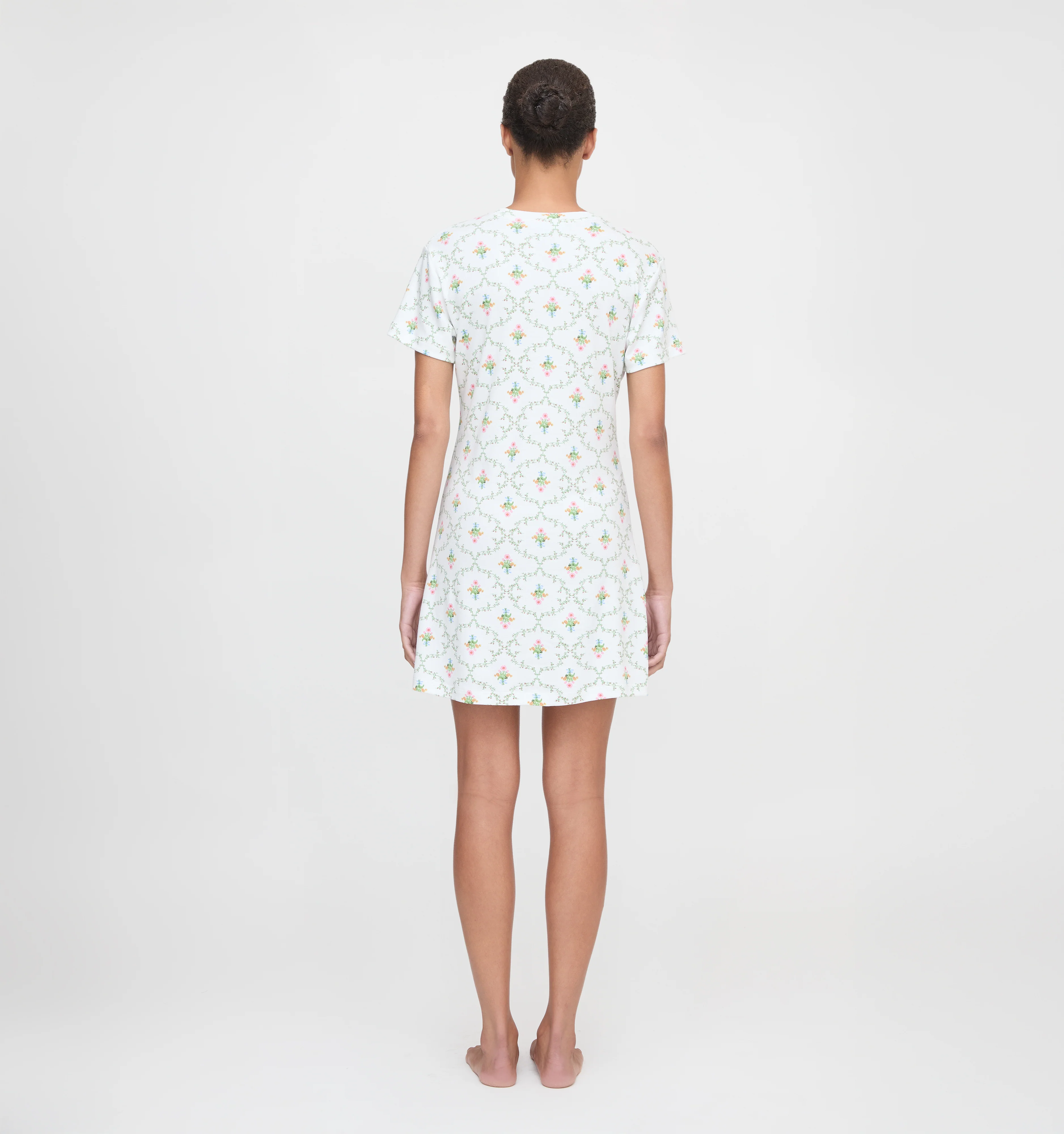 The Maggie Nightgown - Pastel Trellis - Image 5