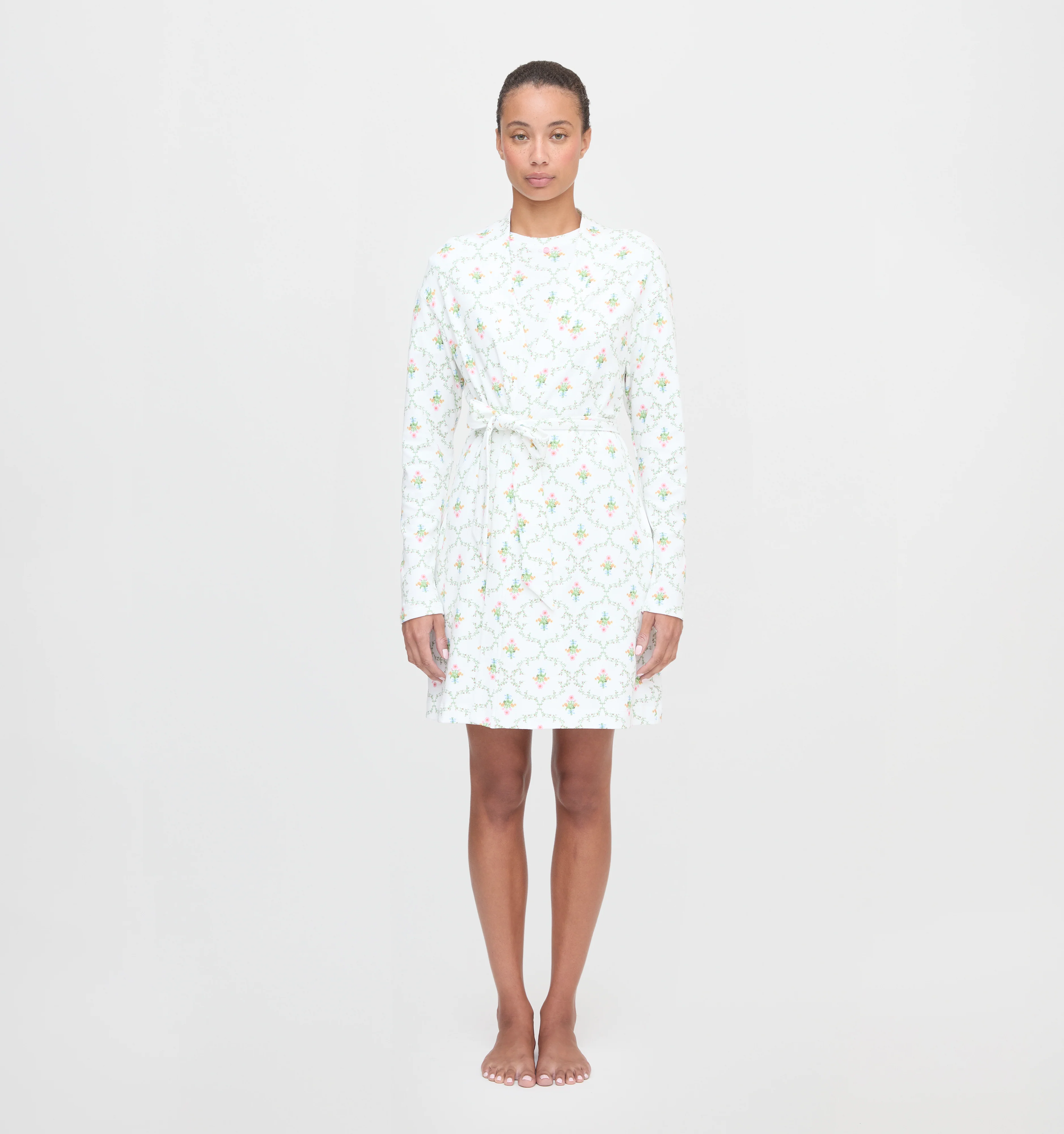 The Maggie Nightgown - Pastel Trellis - Image 6
