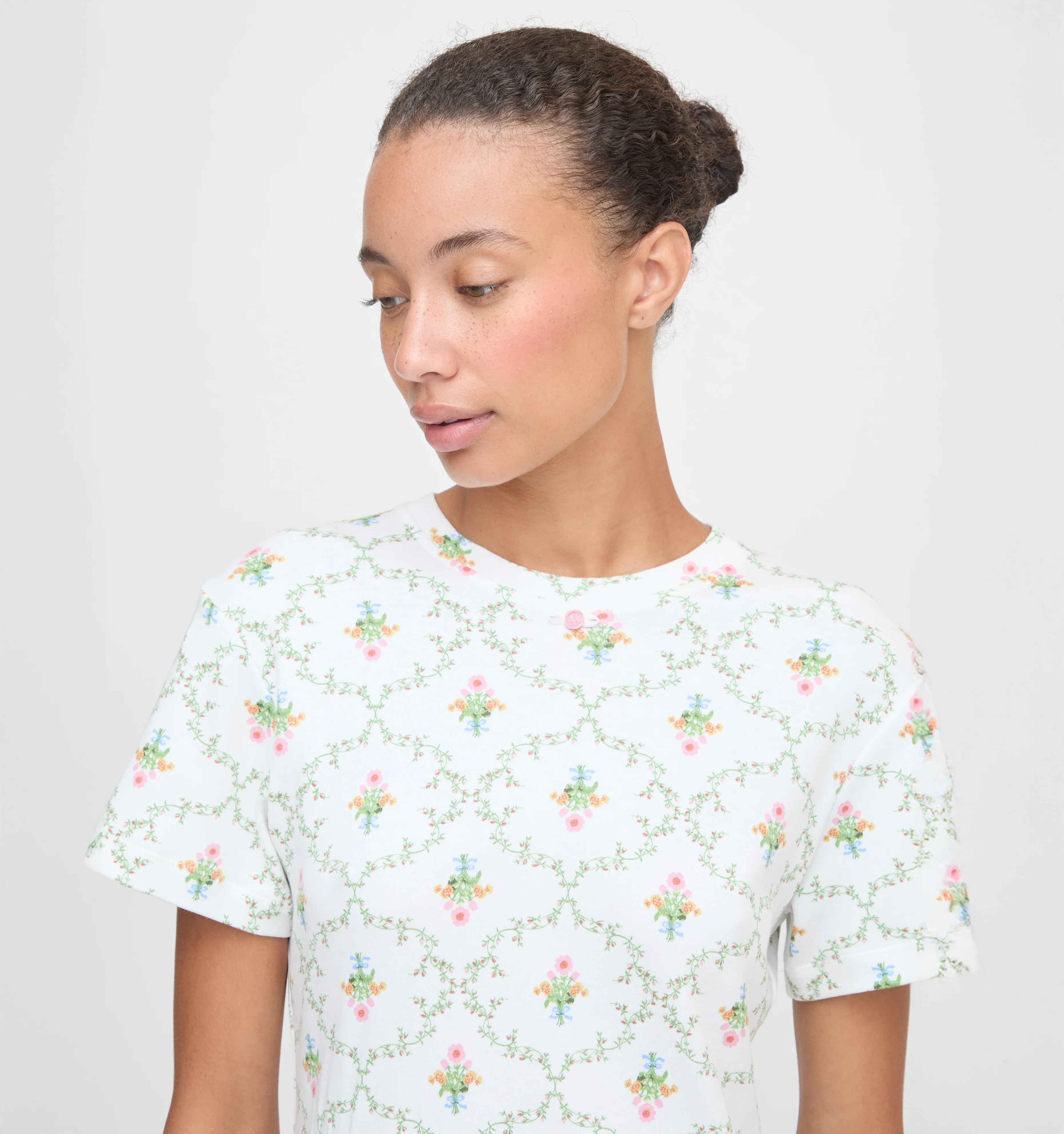 The Maggie Nightgown - Pastel Trellis - Image 7