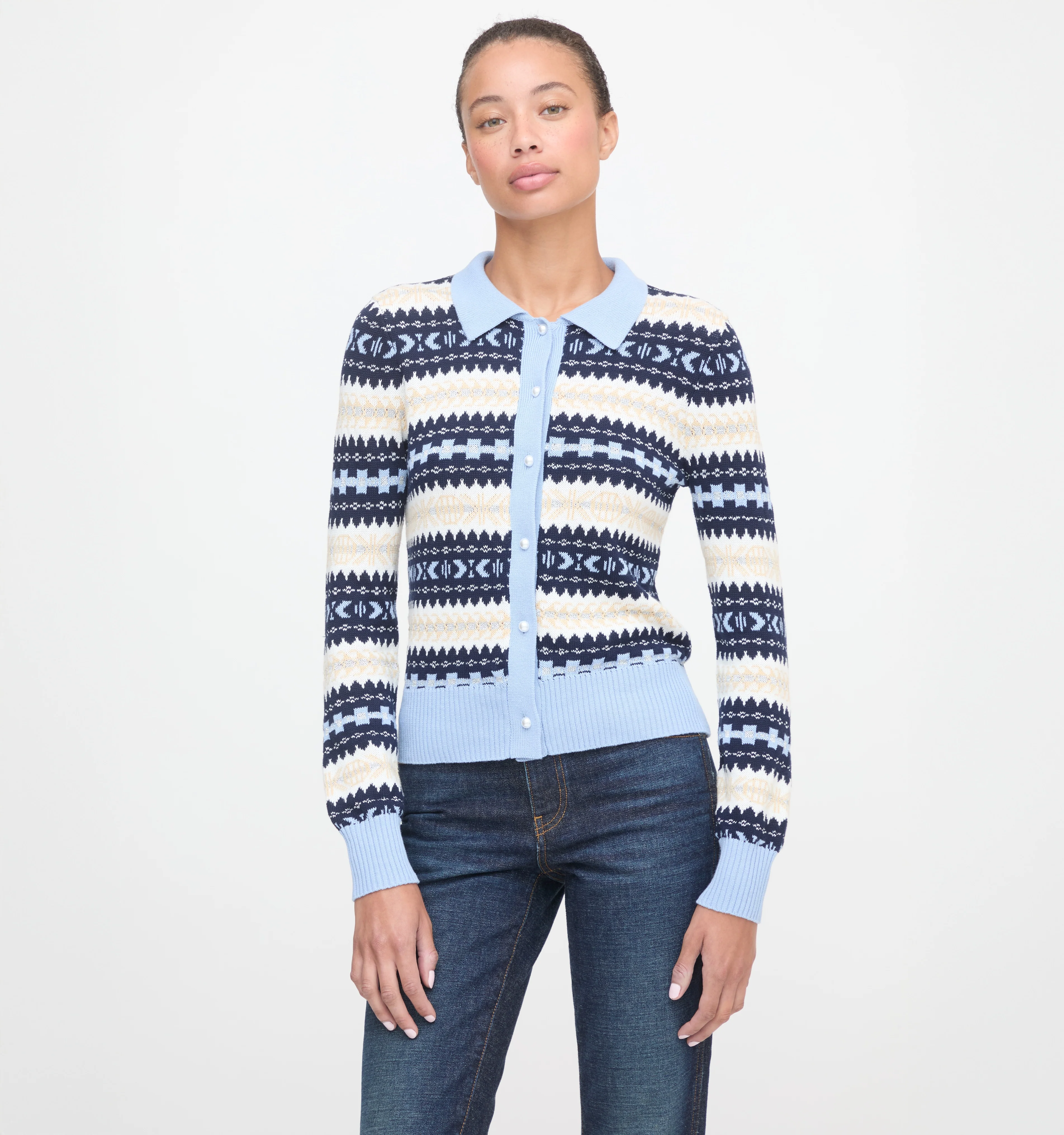 The Mairead Cardigan - Blue Multi