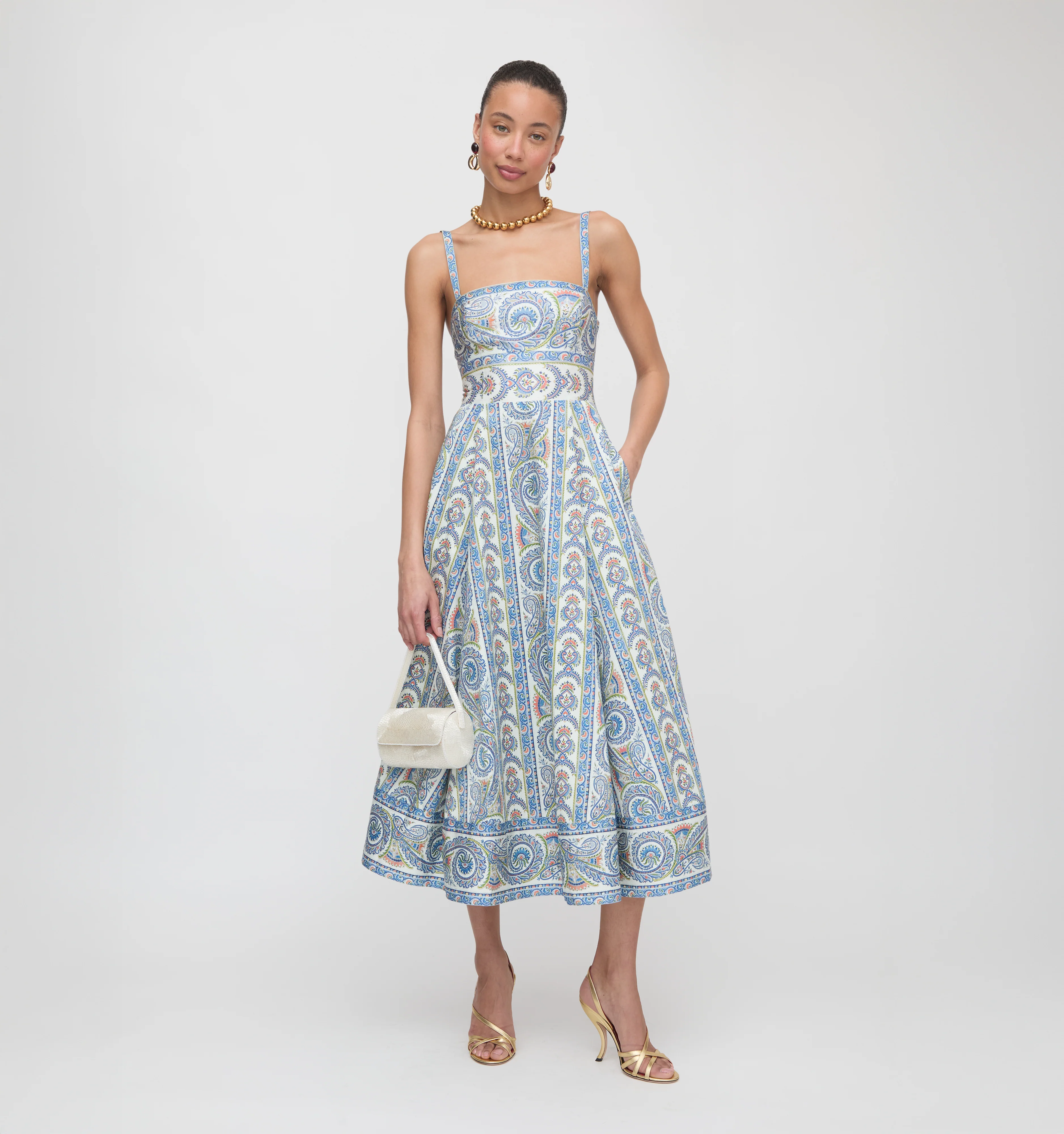 The Margot Dress - Blue Corsica Paisley - Image 3