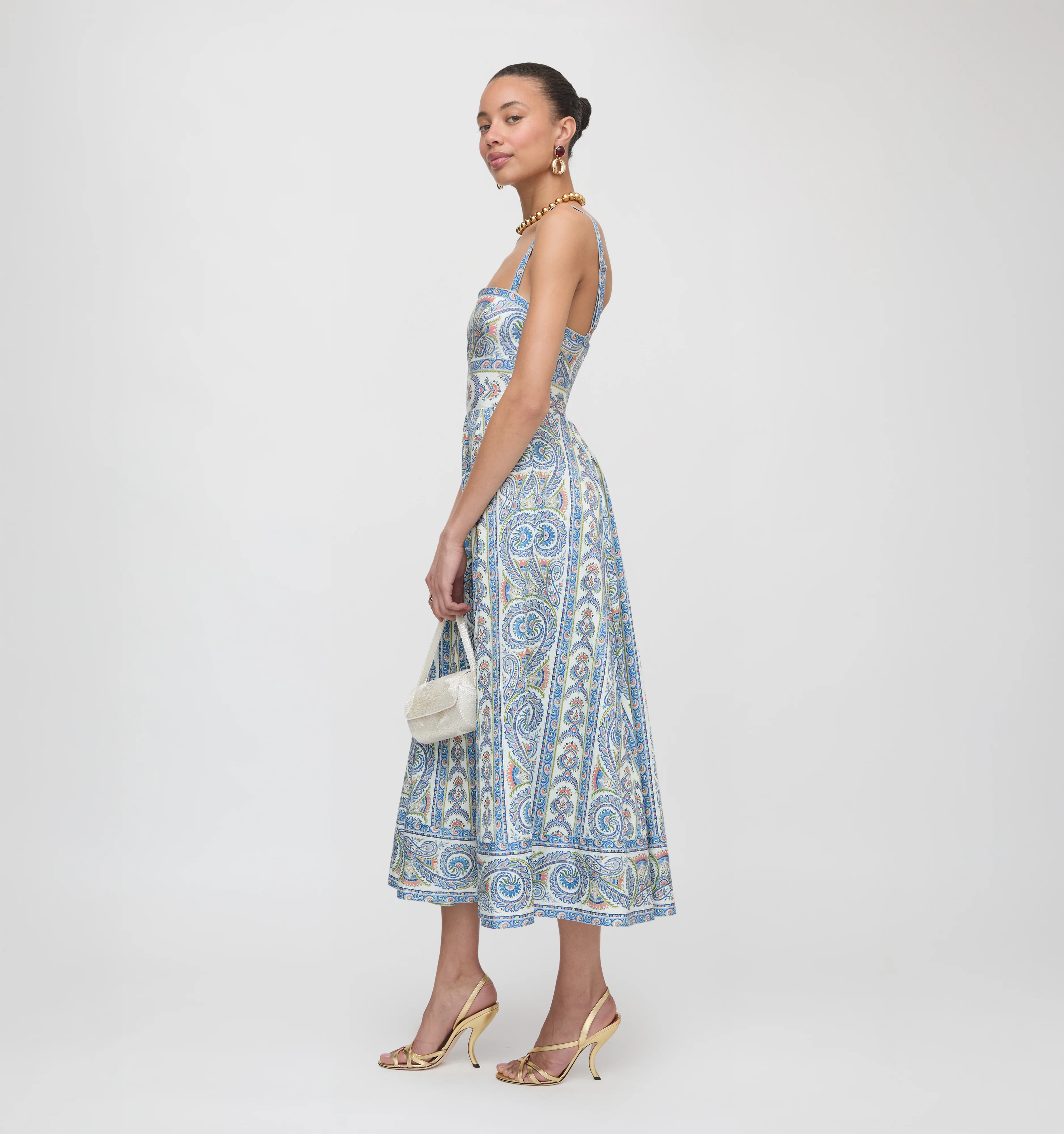 The Margot Dress - Blue Corsica Paisley - Image 4