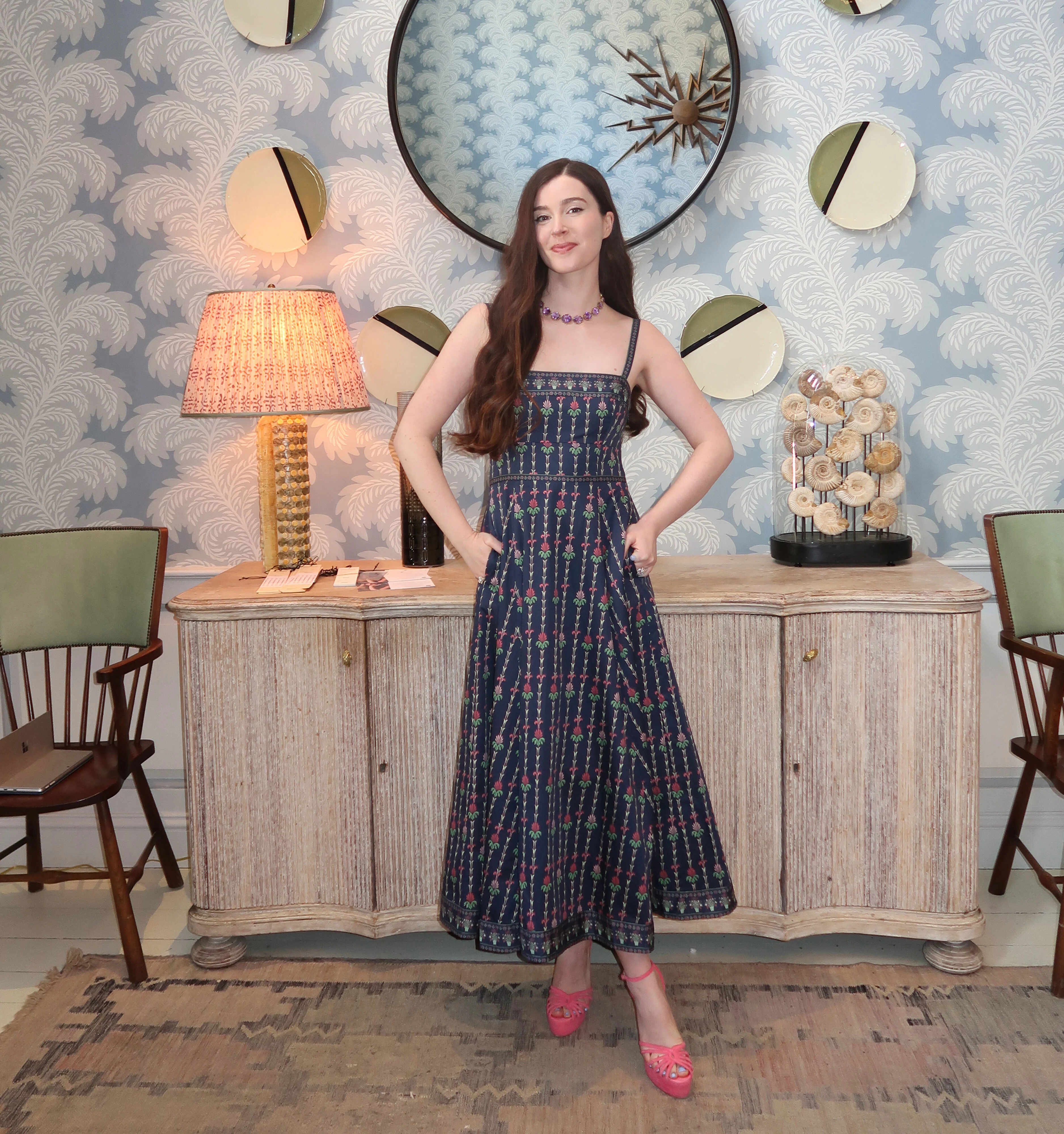 The Margot Dress - Navy Trailing Fern - Image 5