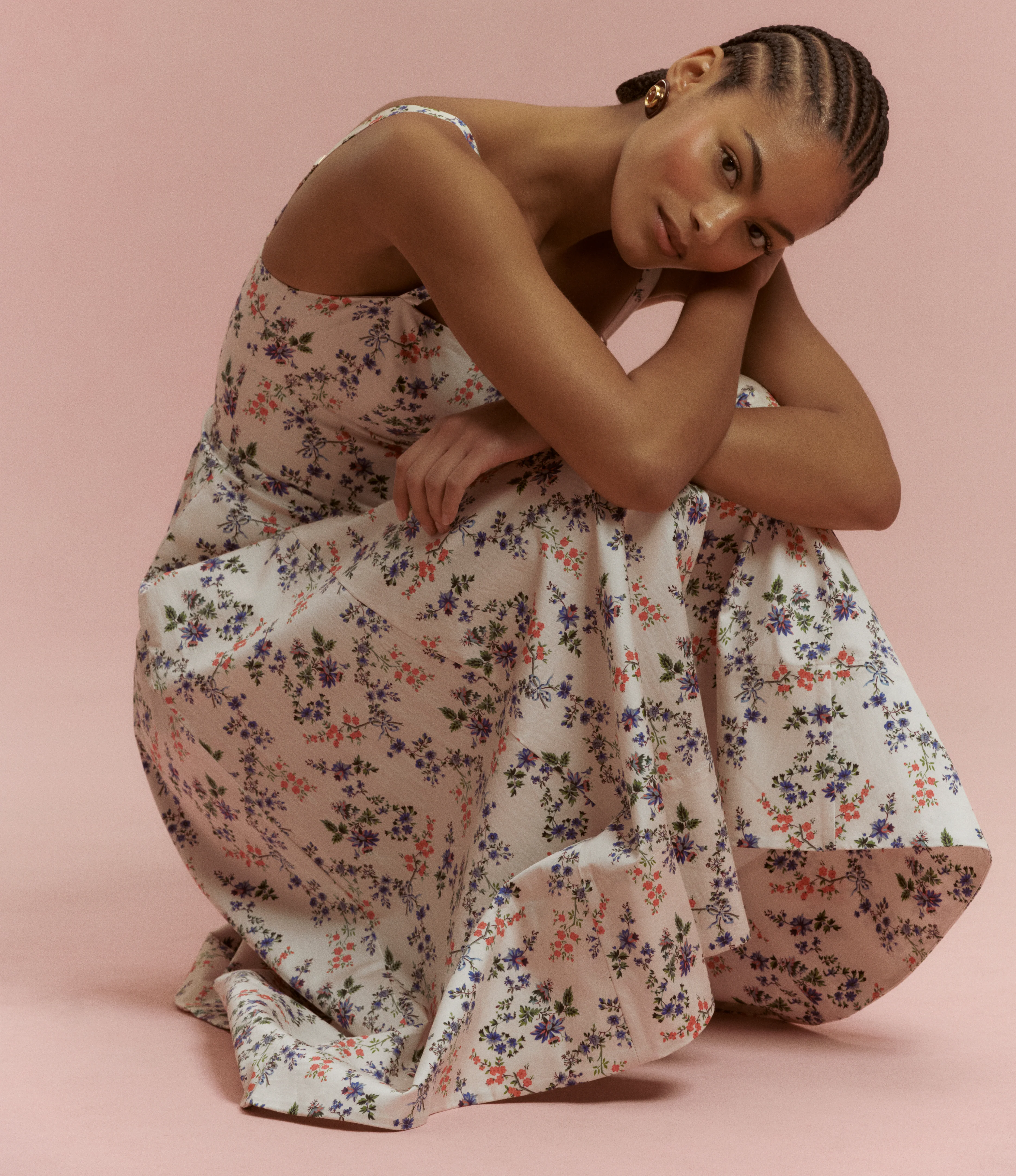 The Margot Dress - Pink Scallop Bow Chintz - Image 6