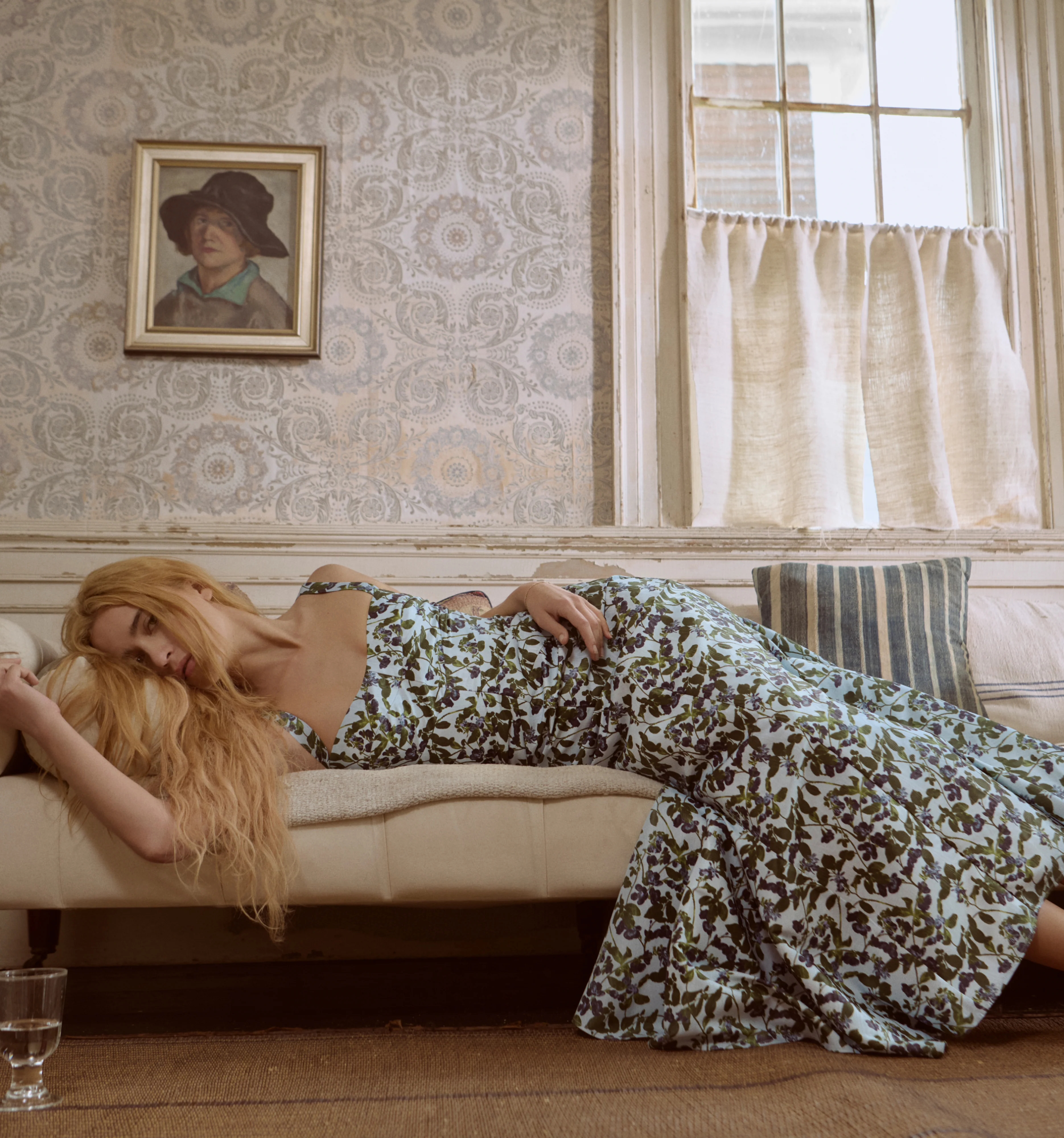 The Marietta Dress - Blue Pressed Flowers - Image 3
