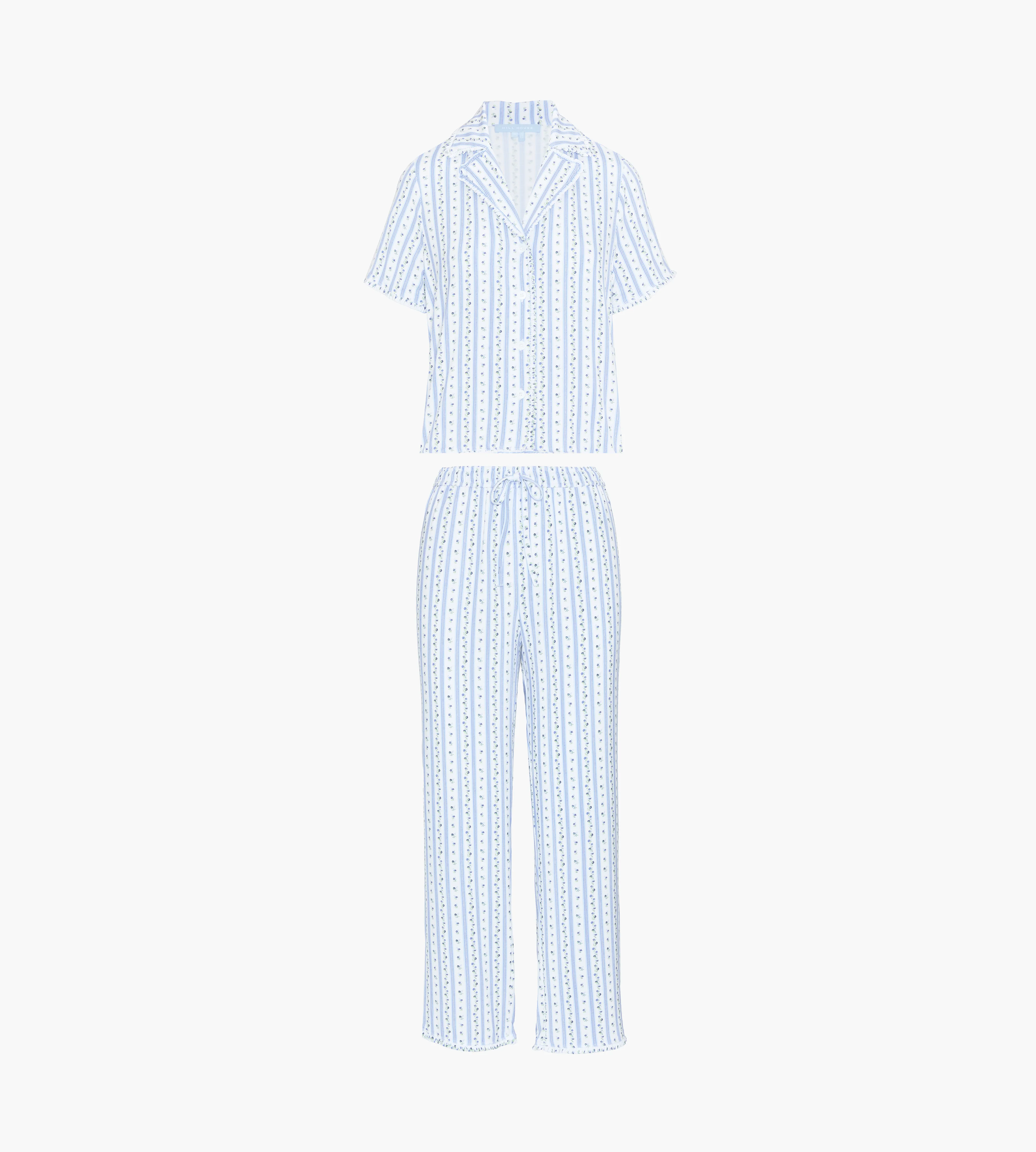 The Marina Pajama Set - Blue Petal Stripe - Image 5