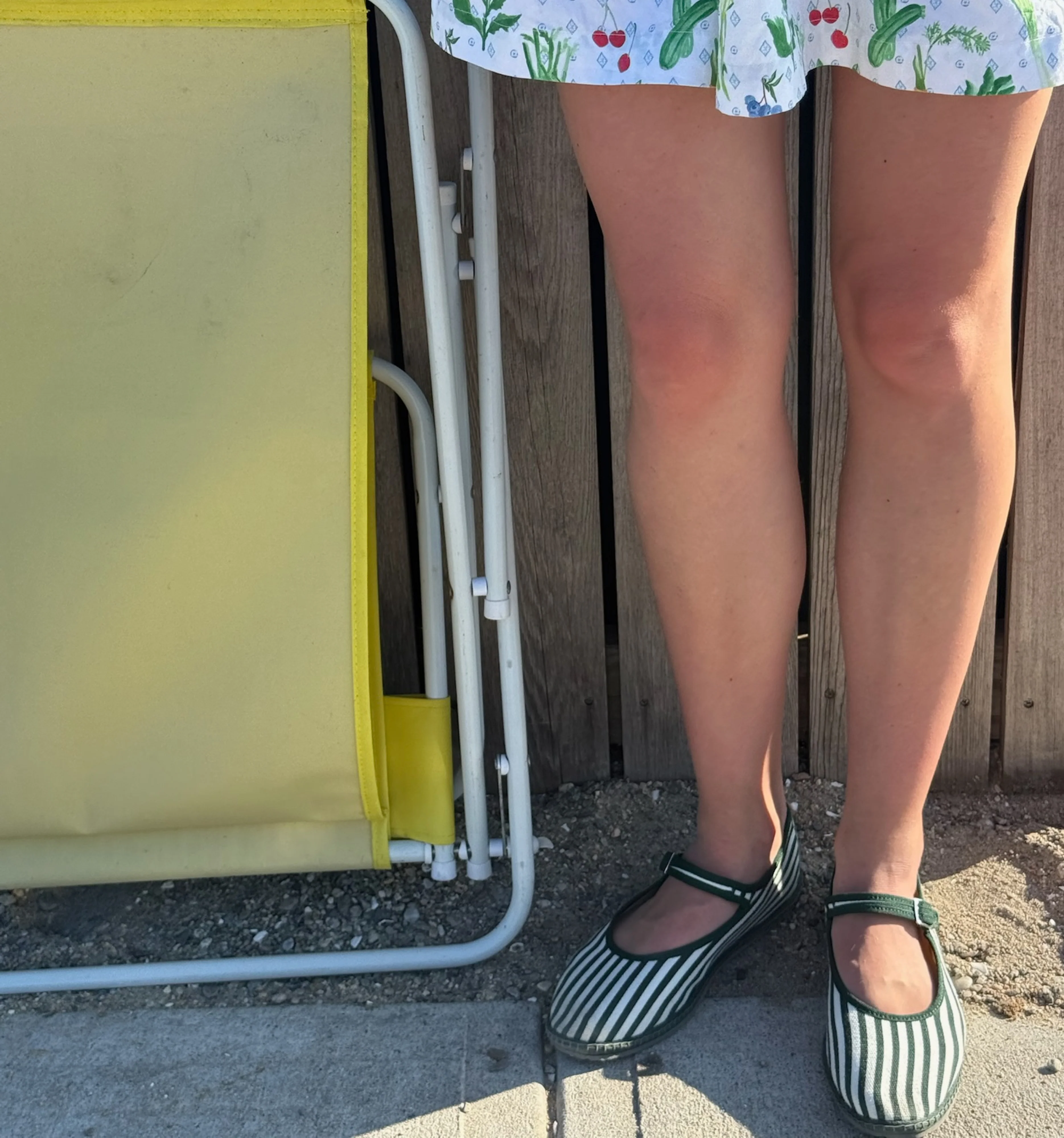 The Hill House x Vibi Venezia Mary Jane Flats - Green Stripe - Image 3
