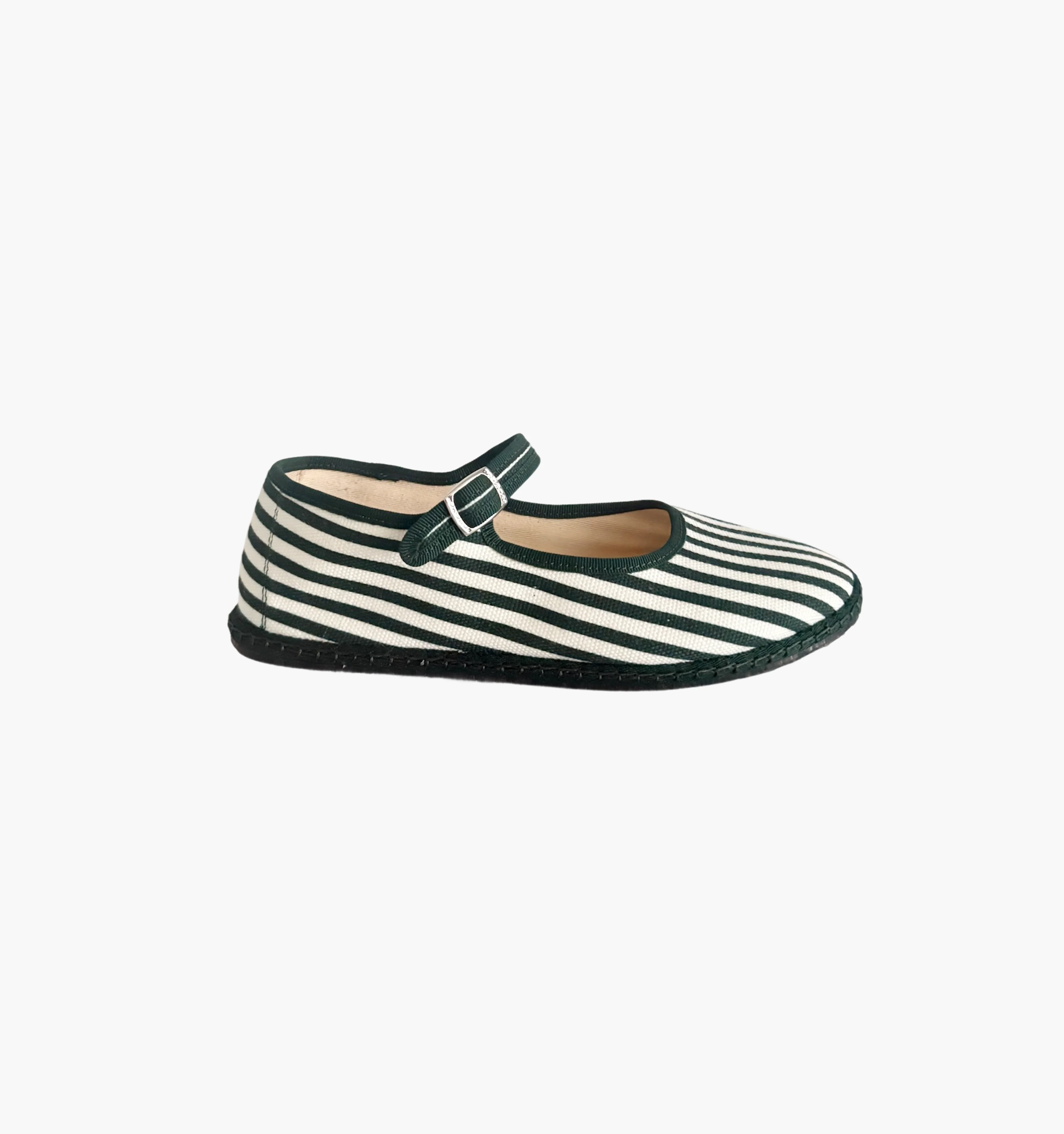 The Hill House x Vibi Venezia Mary Jane Flats - Green Stripe - Image 5