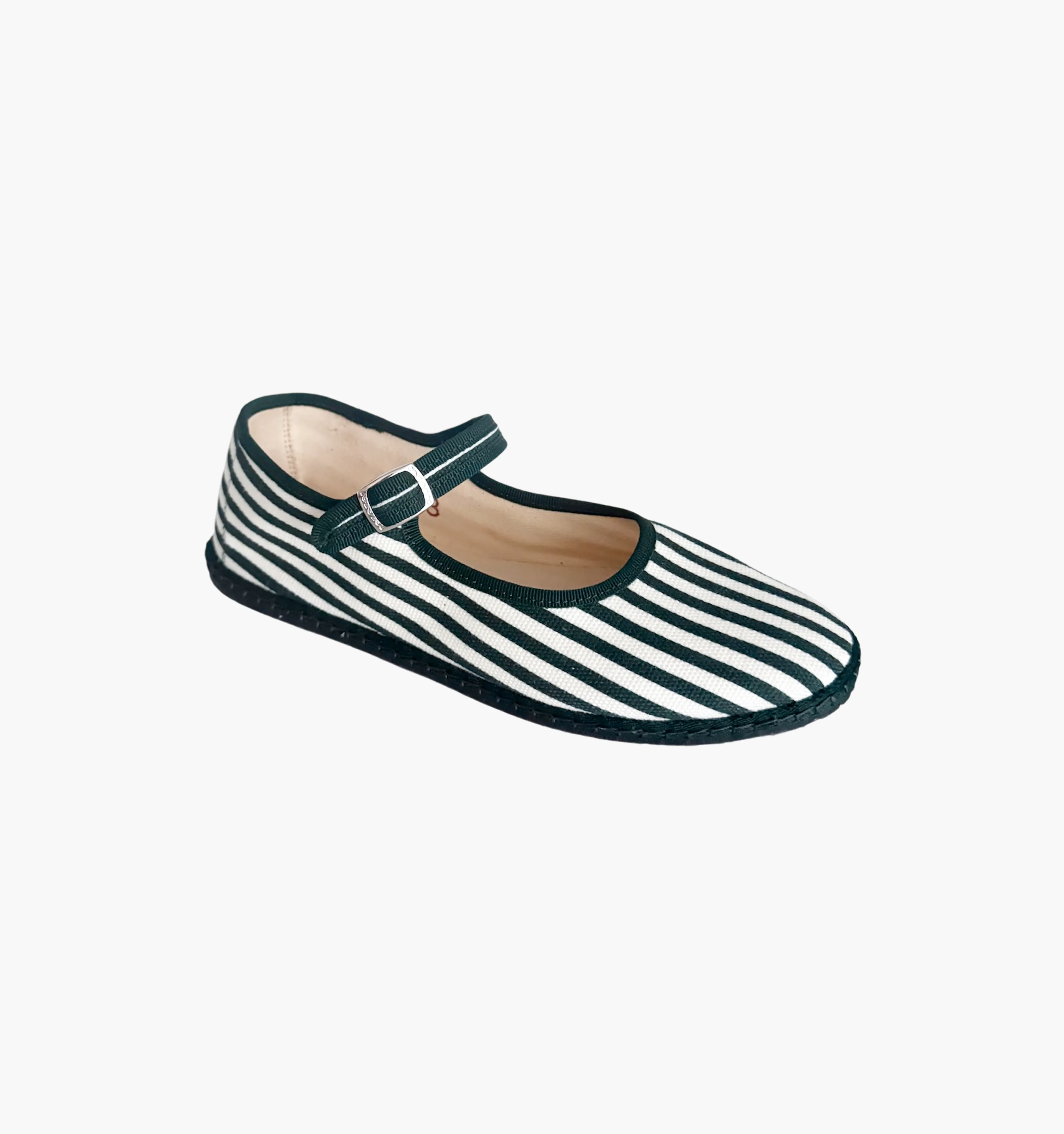 The Hill House x Vibi Venezia Mary Jane Flats - Green Stripe - Image 6