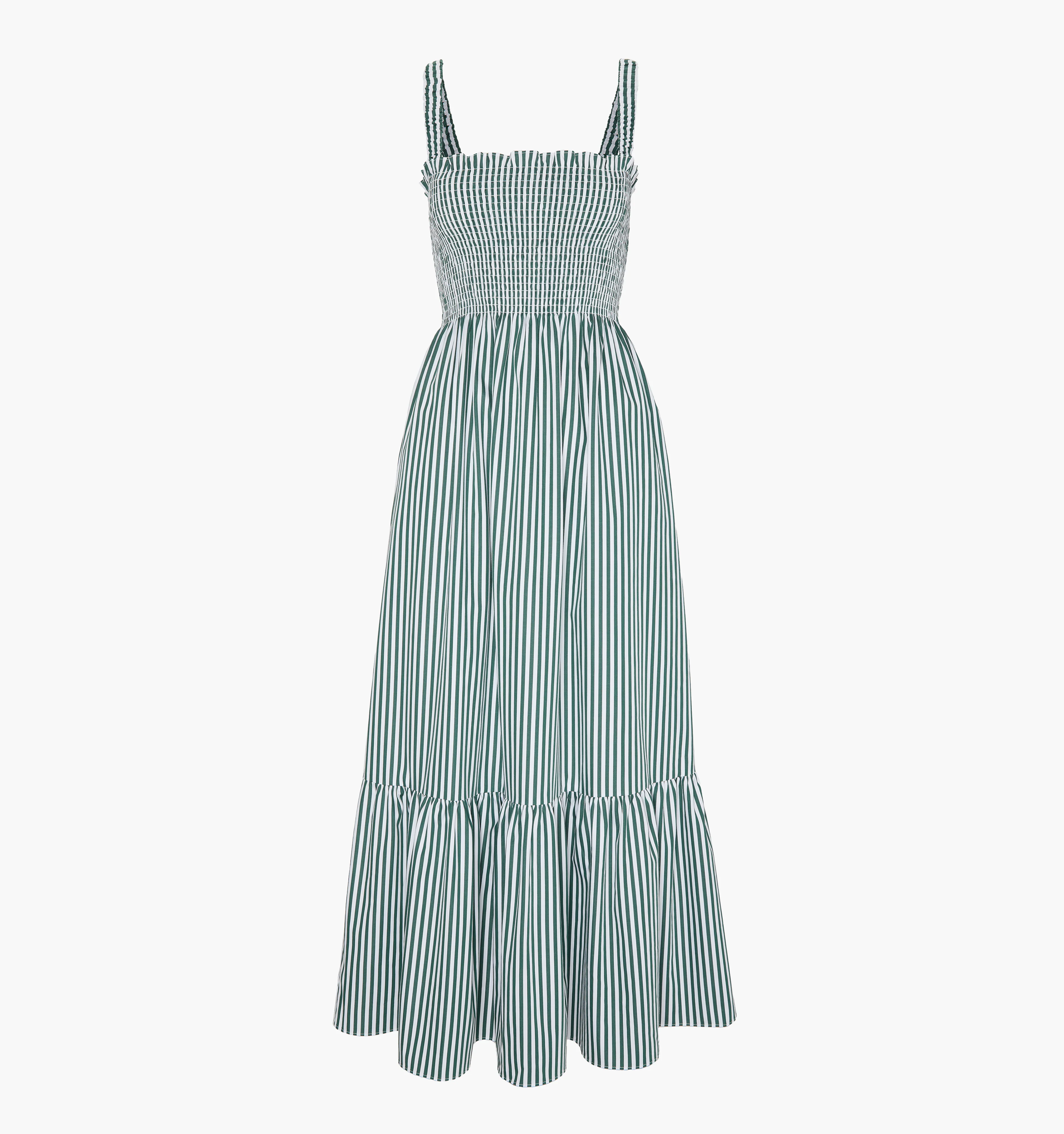 The Maternity Anjuli Nap Dress - Green Stripe - Image 3