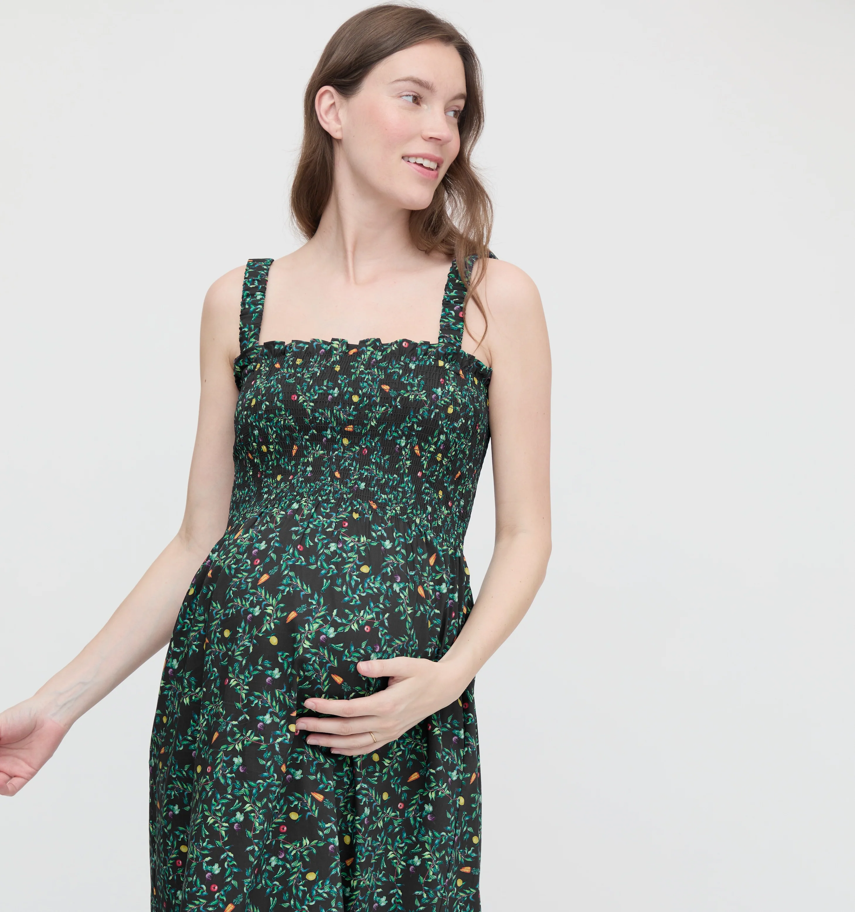 The Maternity Anjuli Nap Dress - Midnight Garden - Image 3