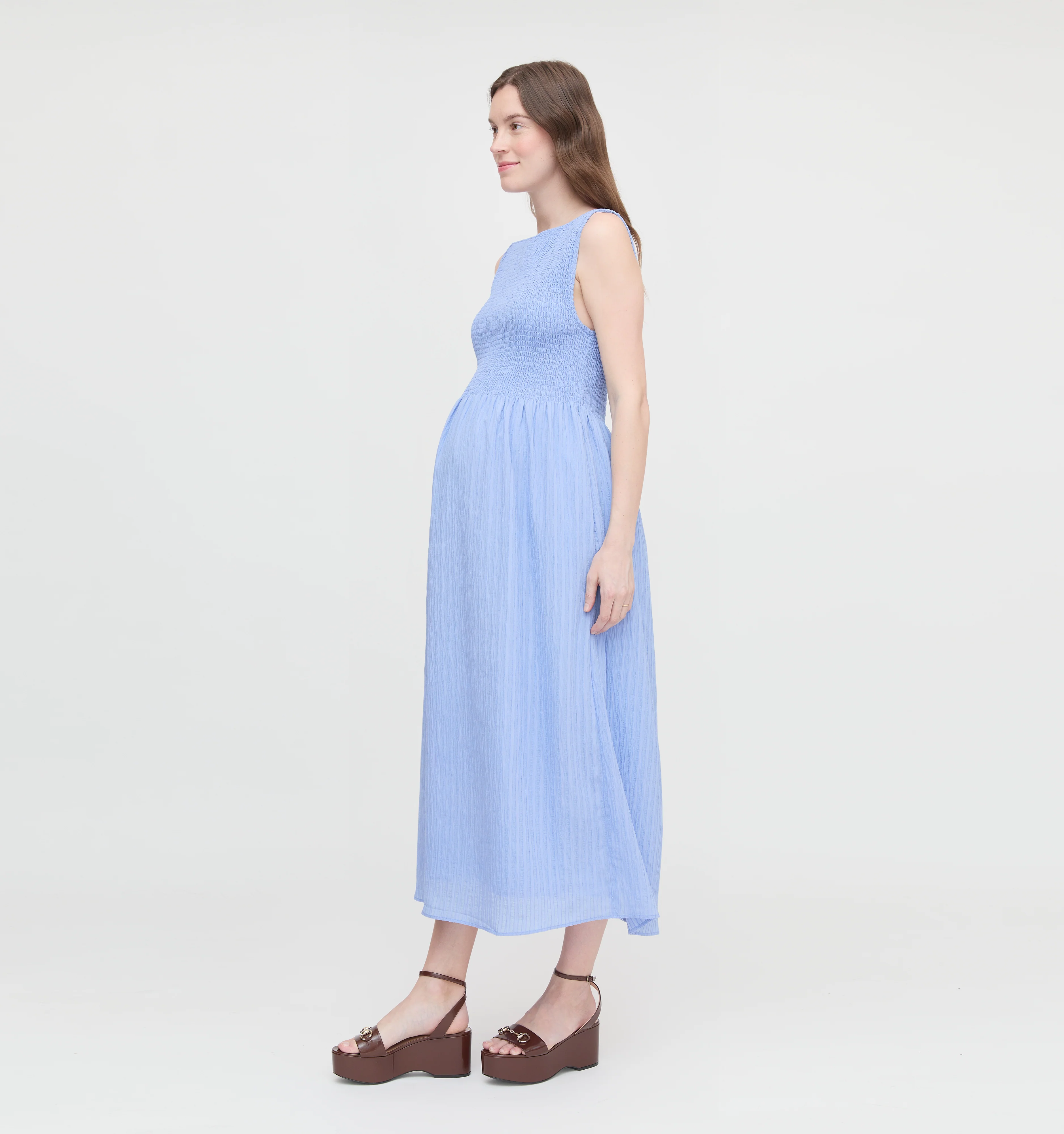 The Maternity Cosima Nap Dress - Bluebird - Image 2