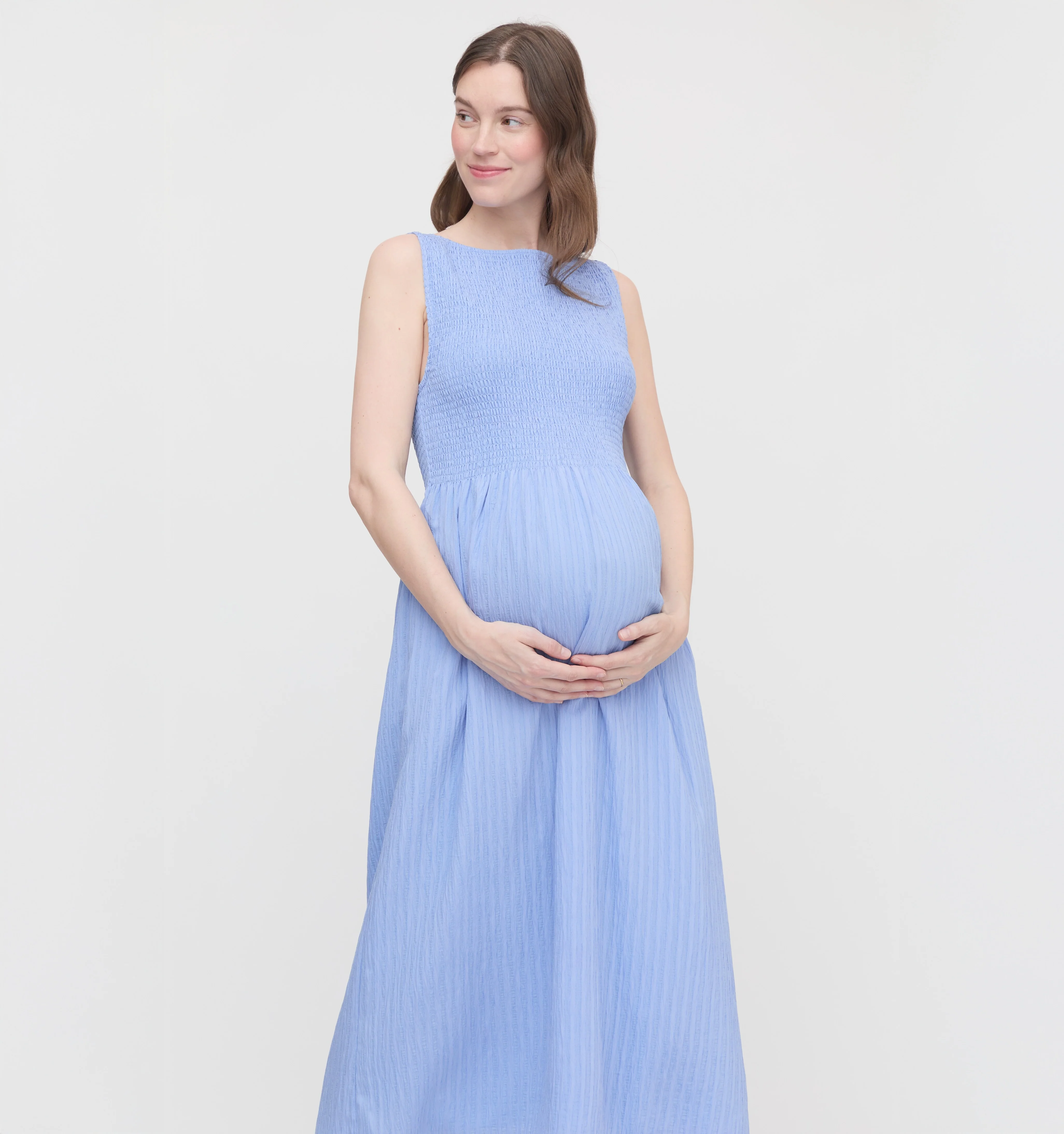 The Maternity Cosima Nap Dress - Bluebird - Image 3