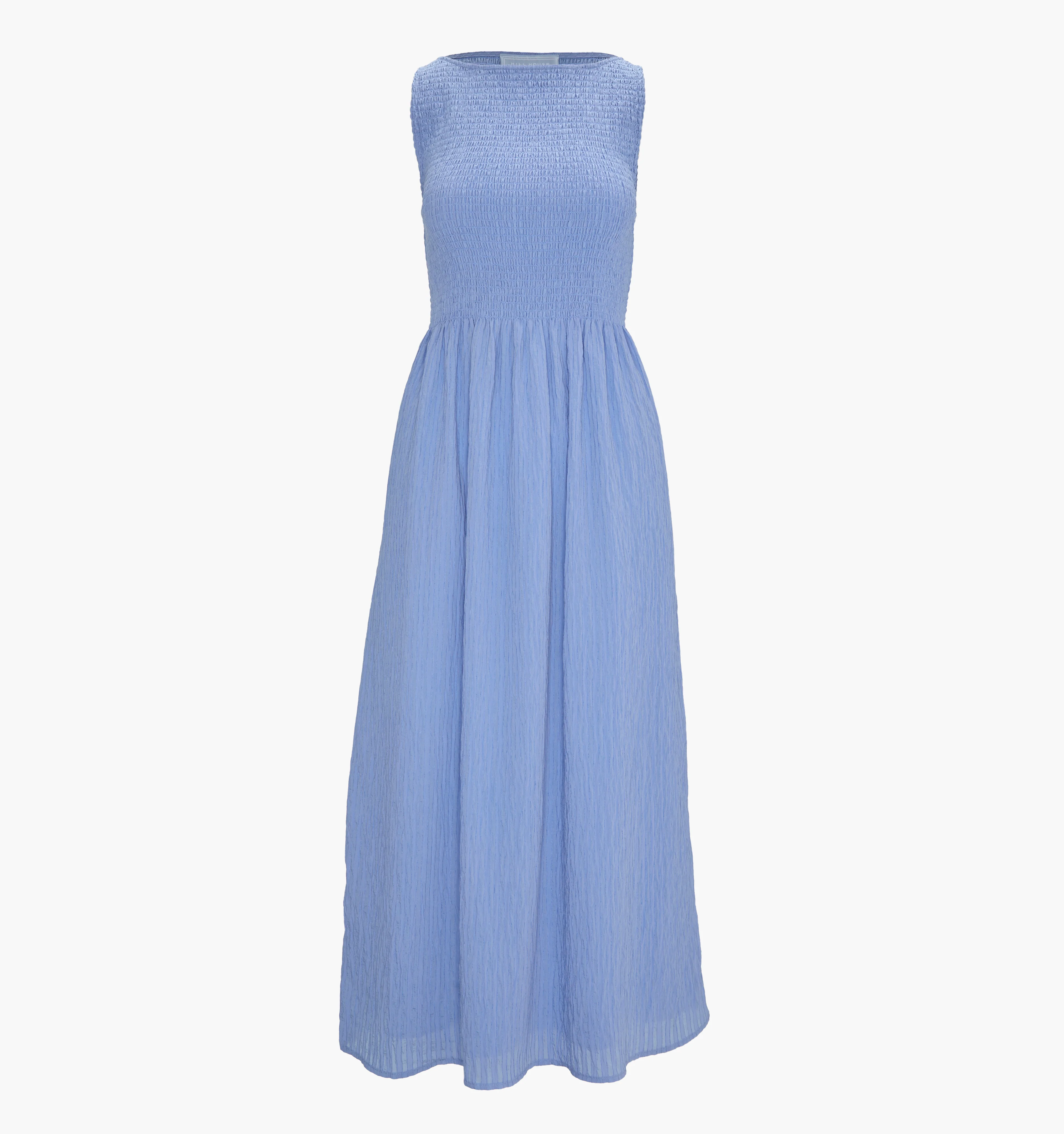 The Cosima Nap Dress - Bluebird Tonal Seersucker - Image 6