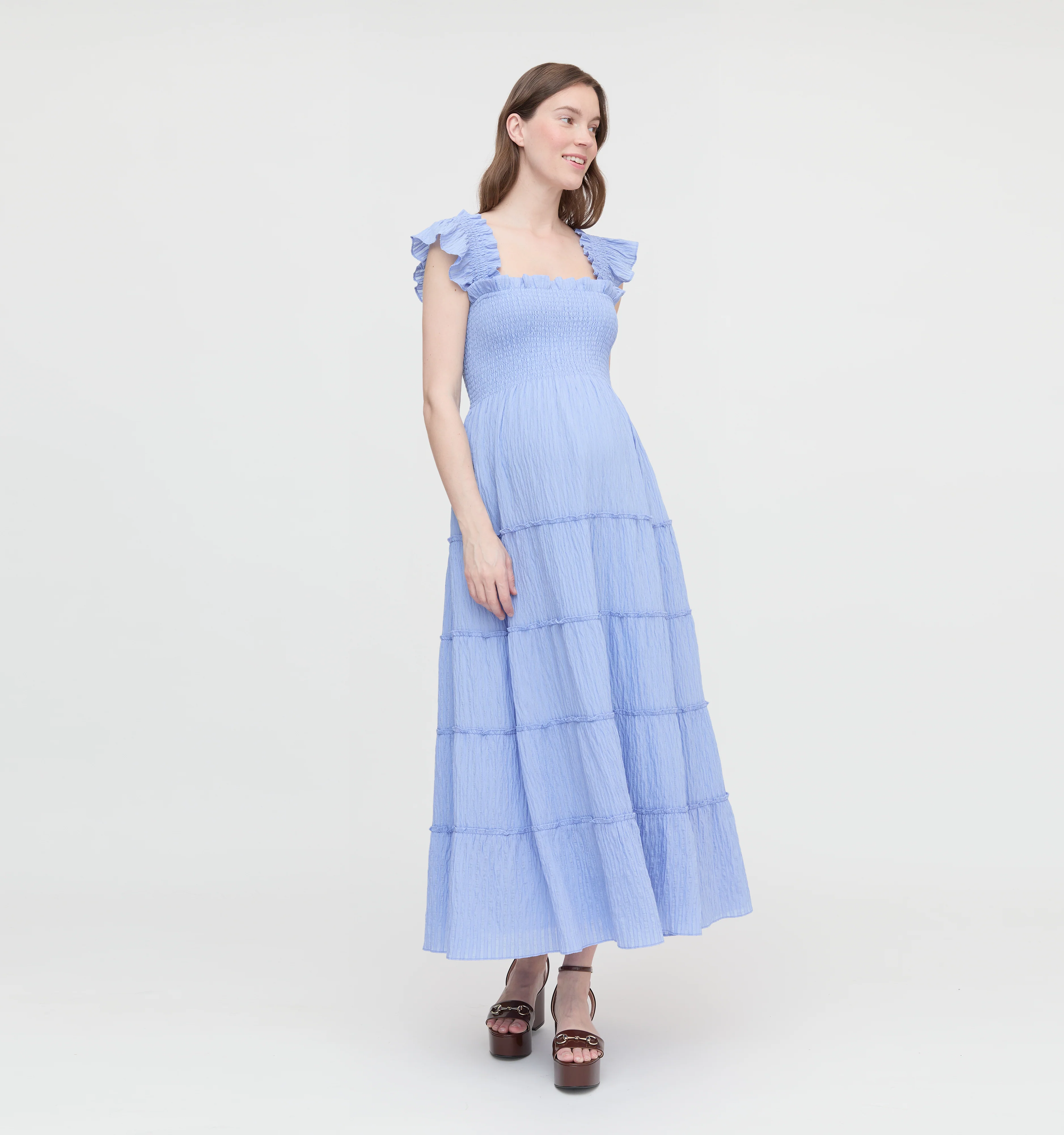 The Maternity Ellie Maxi Nap Dress - Bluebird - Image 2