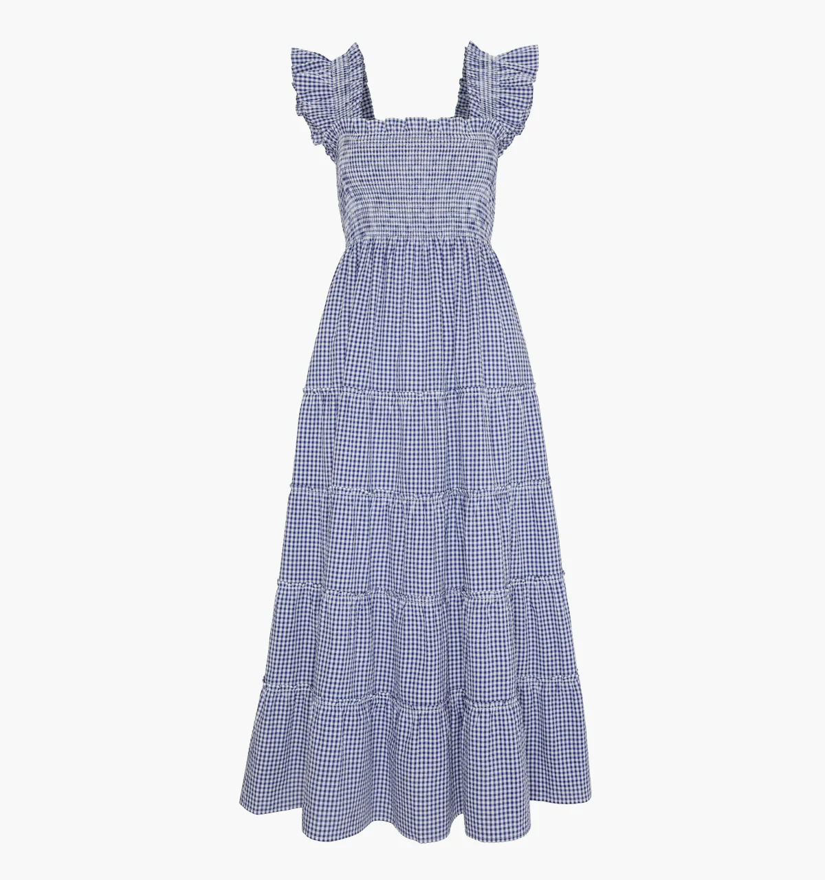 The Ellie Maxi Nap Dress - Navy Gingham - Image 5