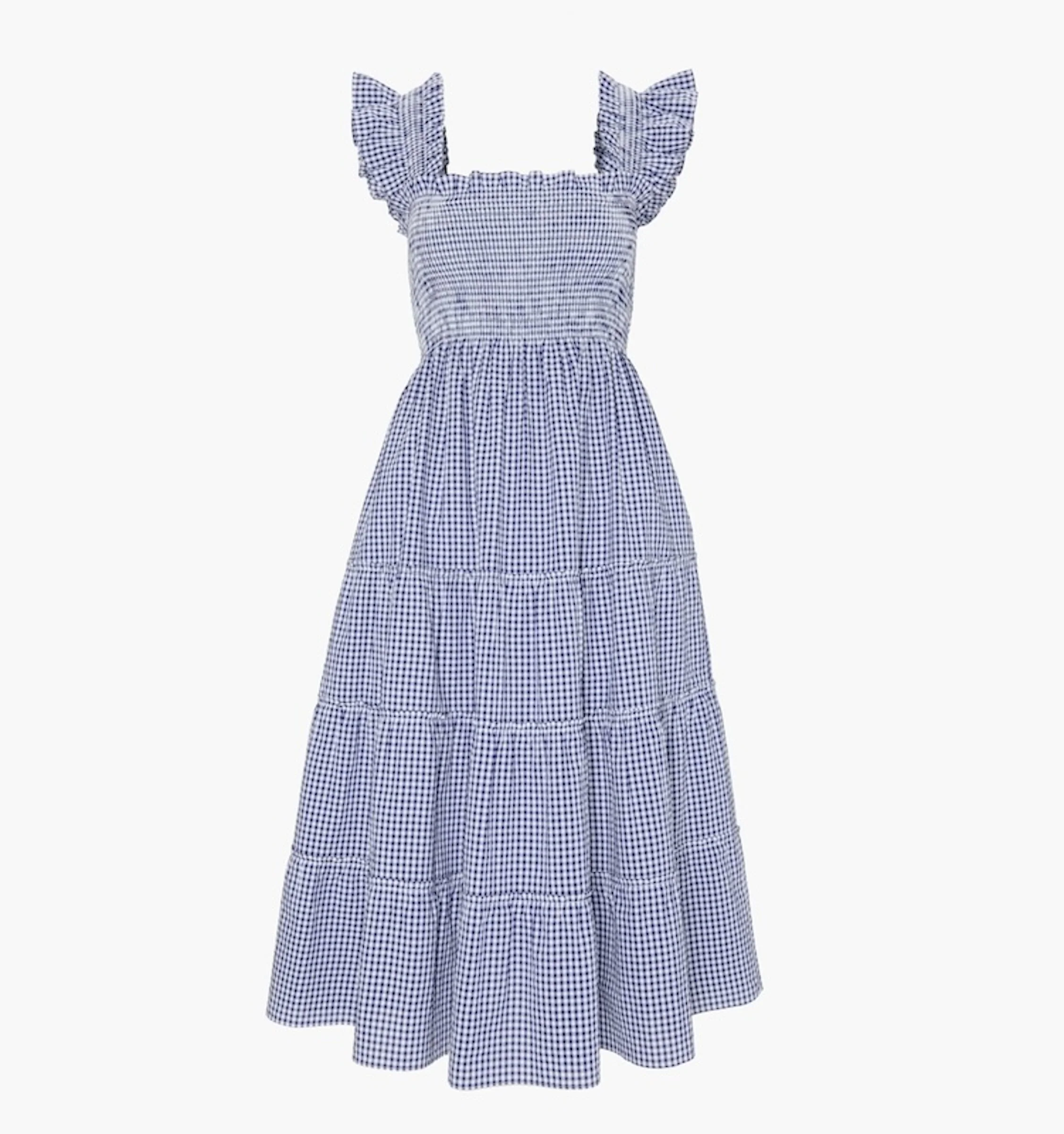 The Maternity Ellie Nap Dress - Navy Gingham - Image 3