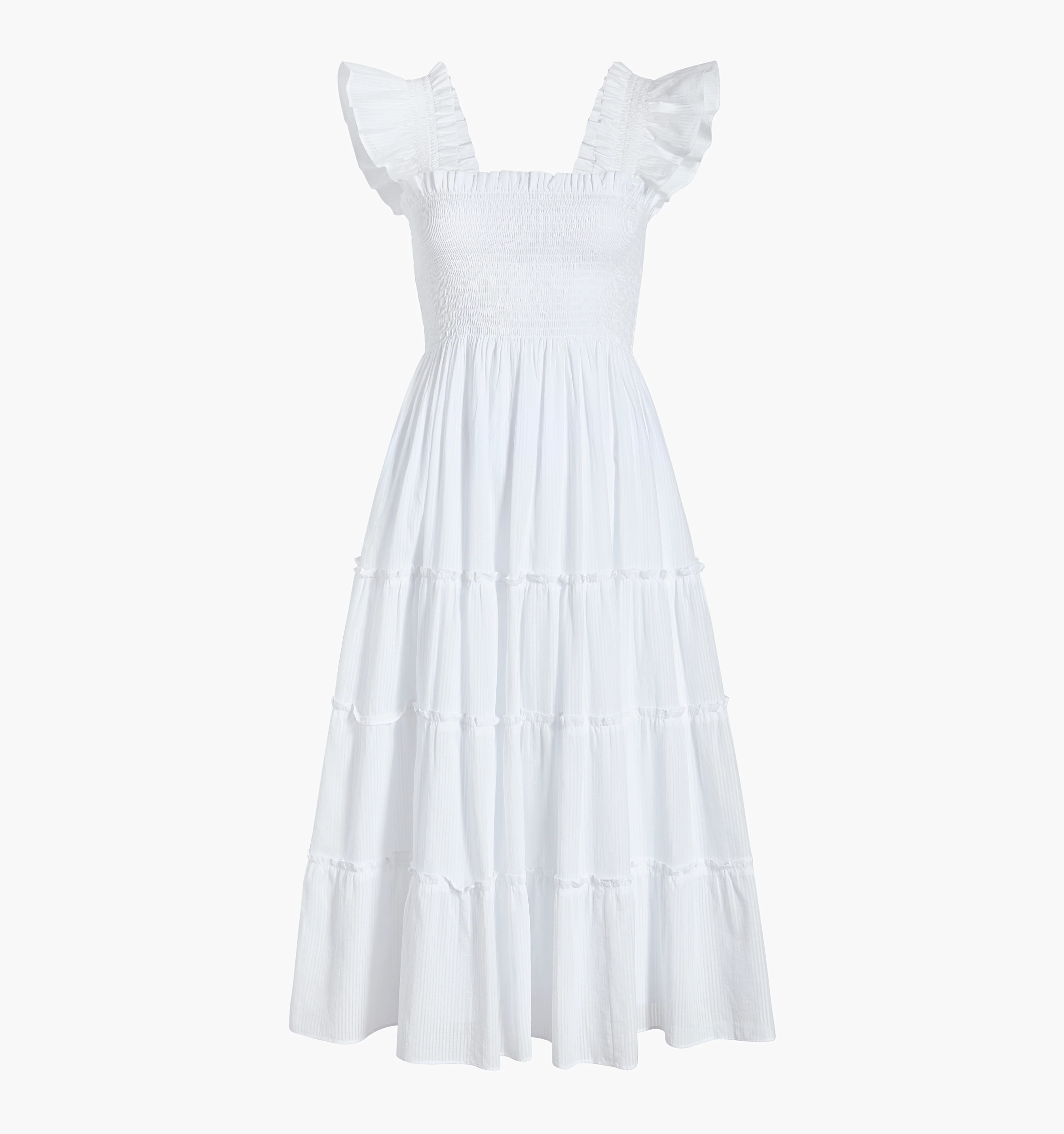 The Maternity Ellie Nap Dress - White Shadow Stripe - Image 3