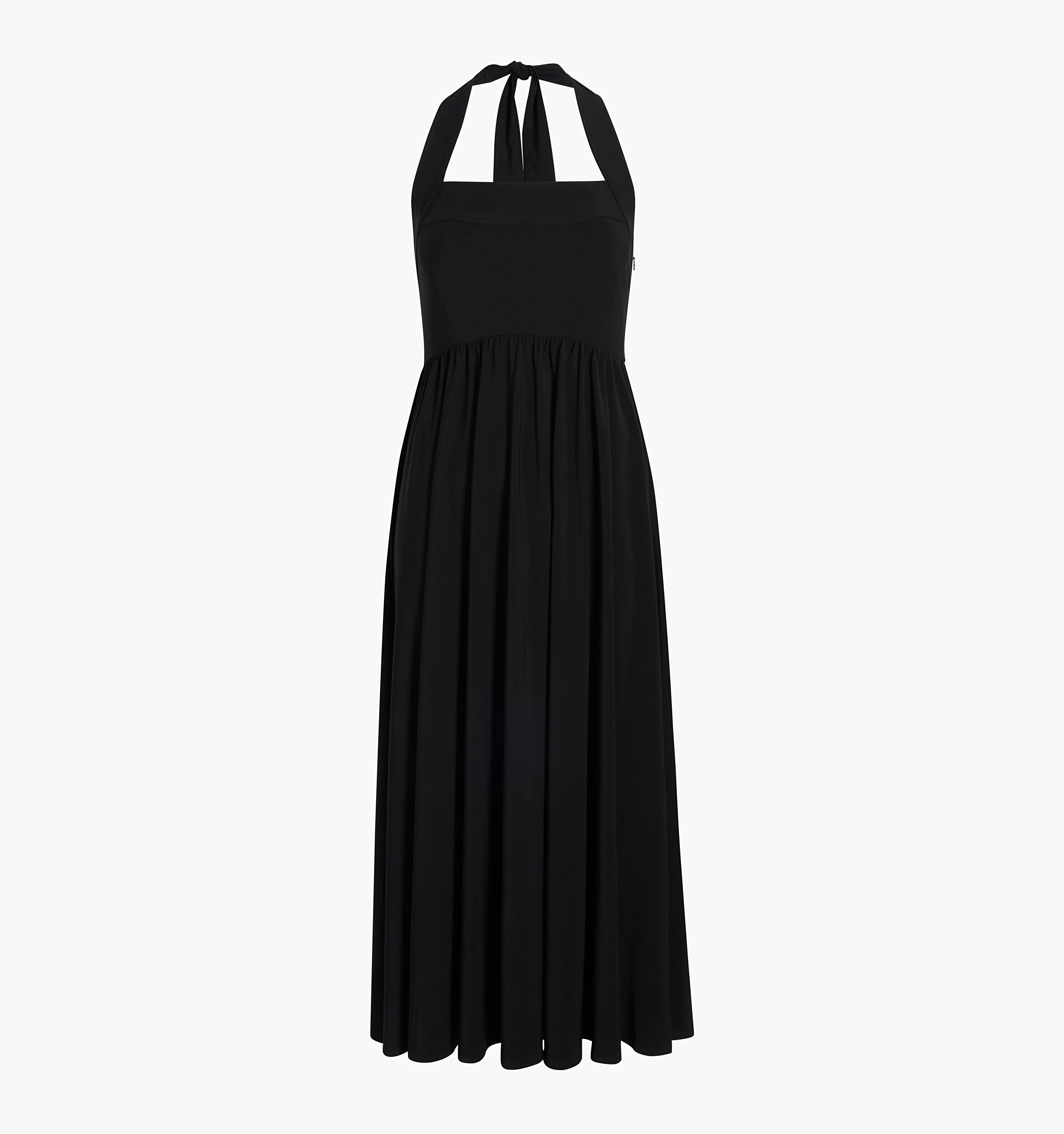 The Fleur Midi Dress - Black Jersey - Image 5