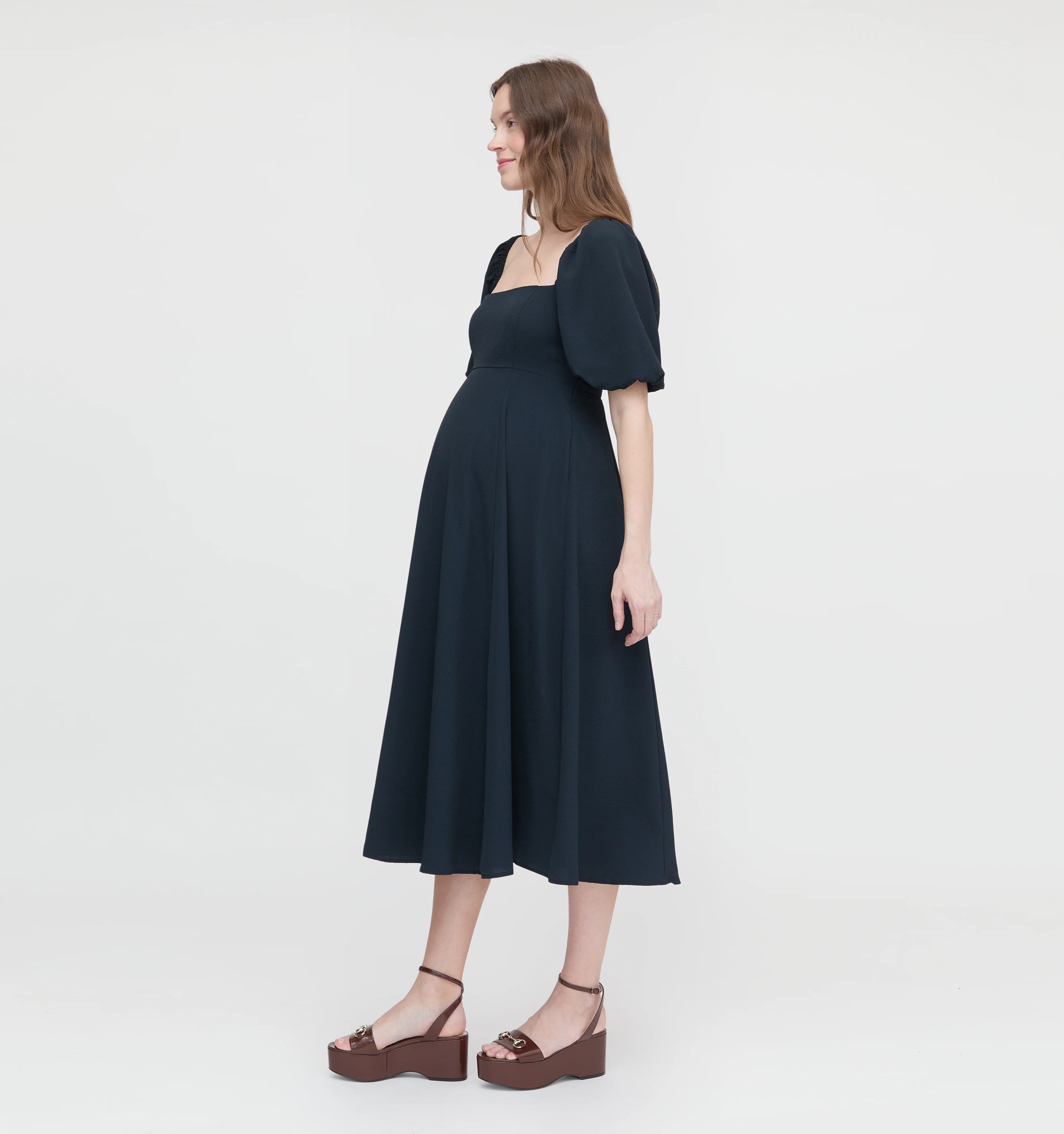 The Maternity Matilda Dress - Black Crepe - Image 2