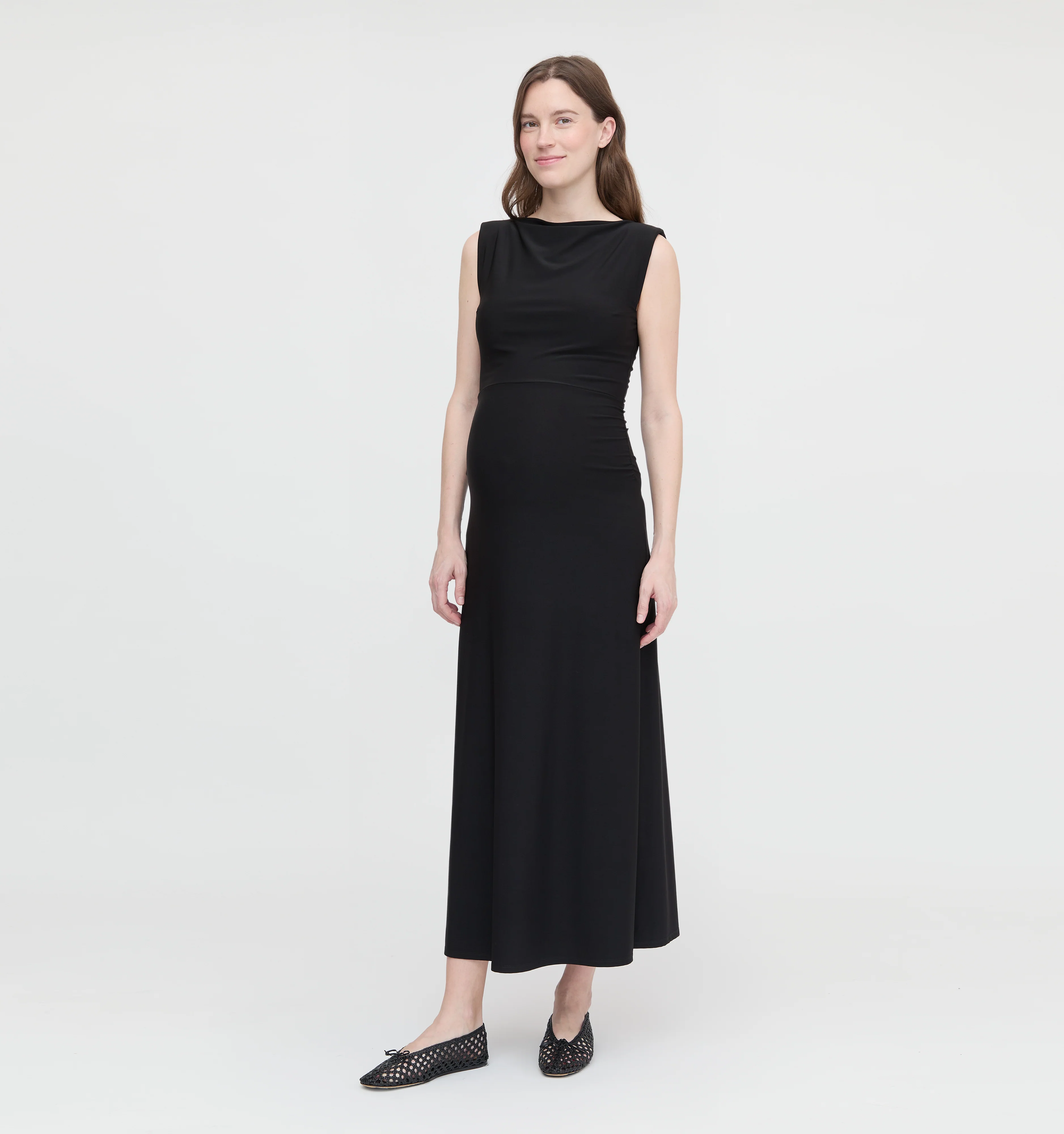 The Maternity Sloane Dress - Black Jersey - Image 2