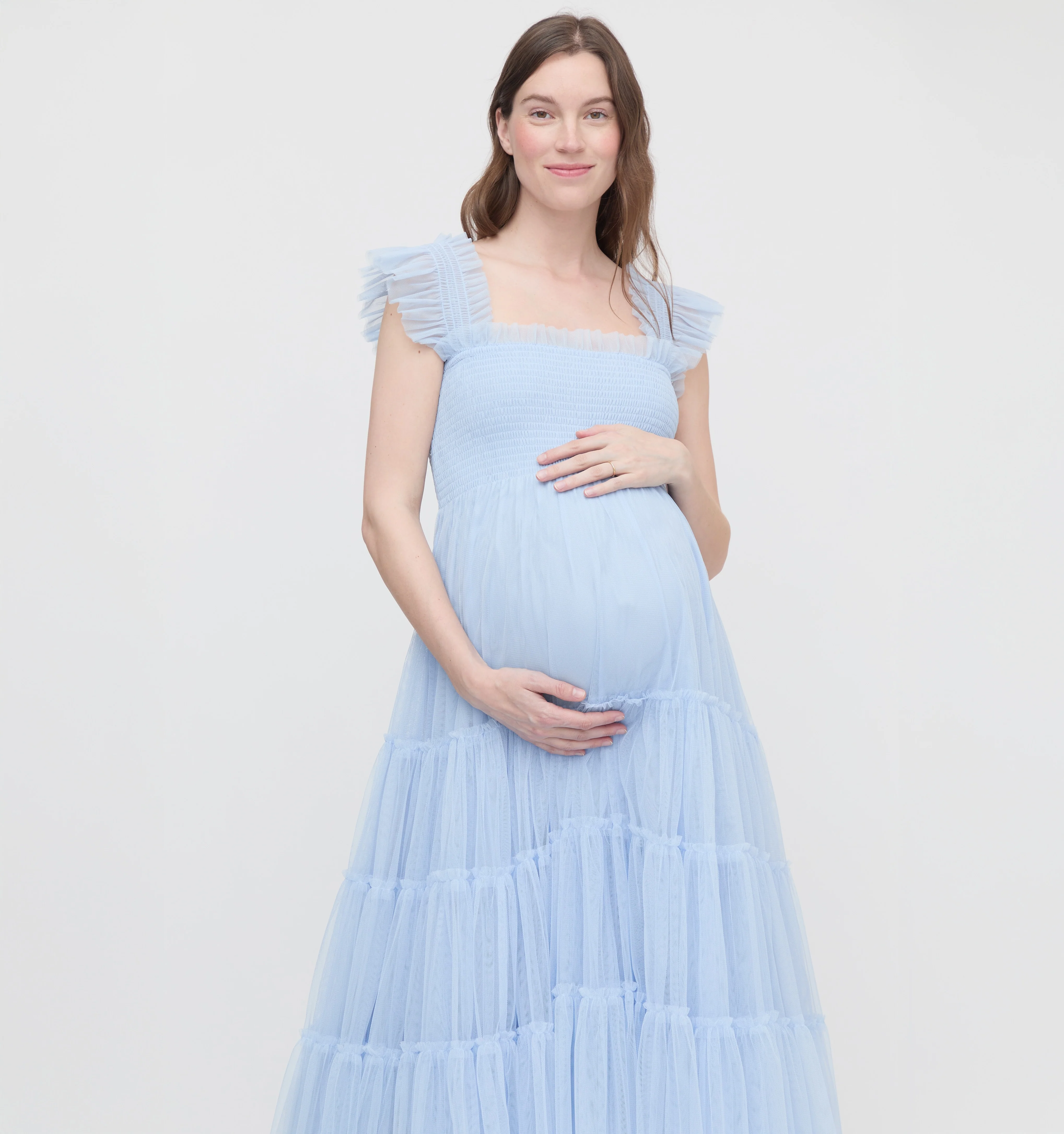 The Maternity Tulle Ellie Nap Dress - Powder Blue - Image 2
