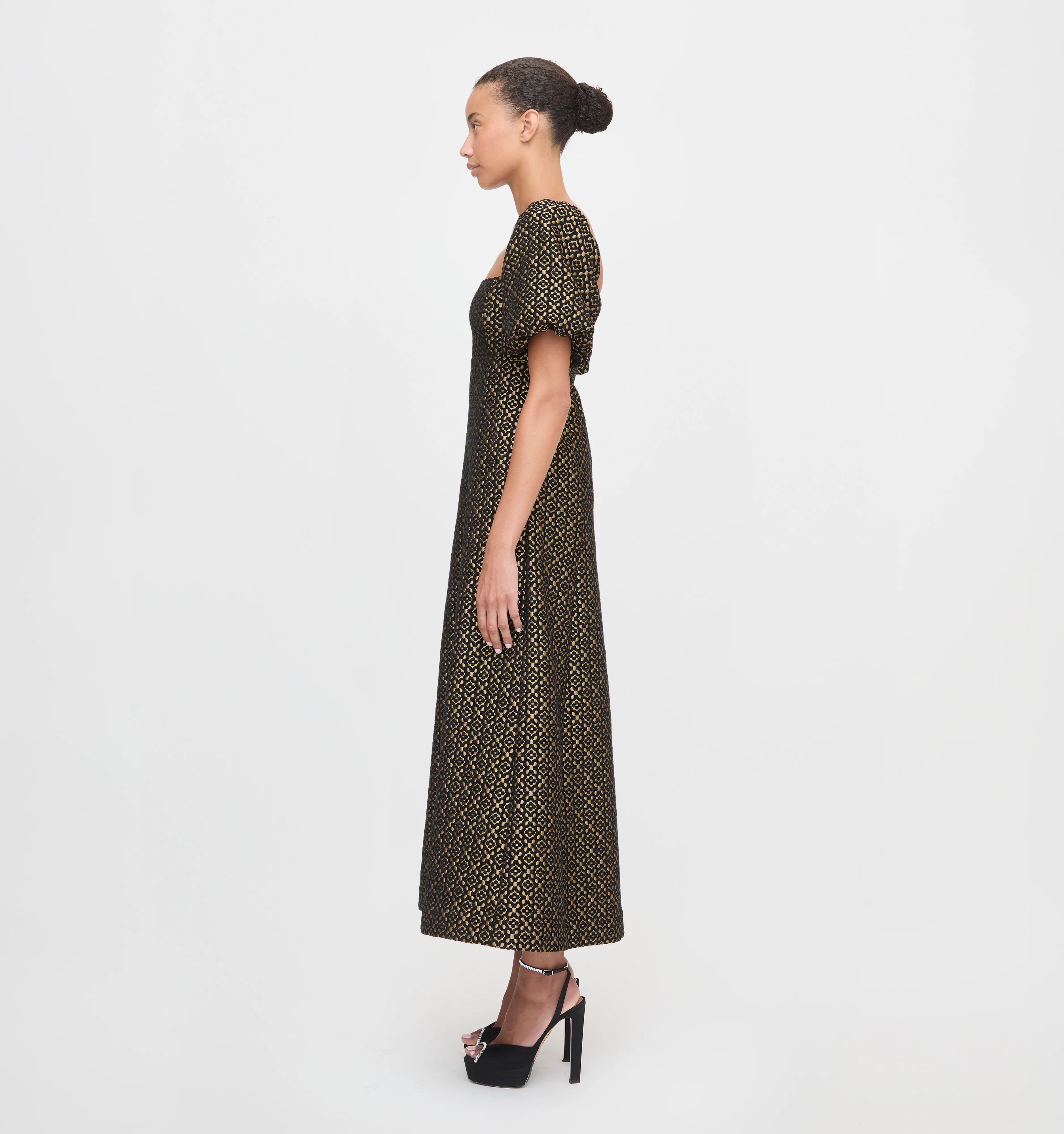 The Matilda Dress - Metallic Brocade - Image 3