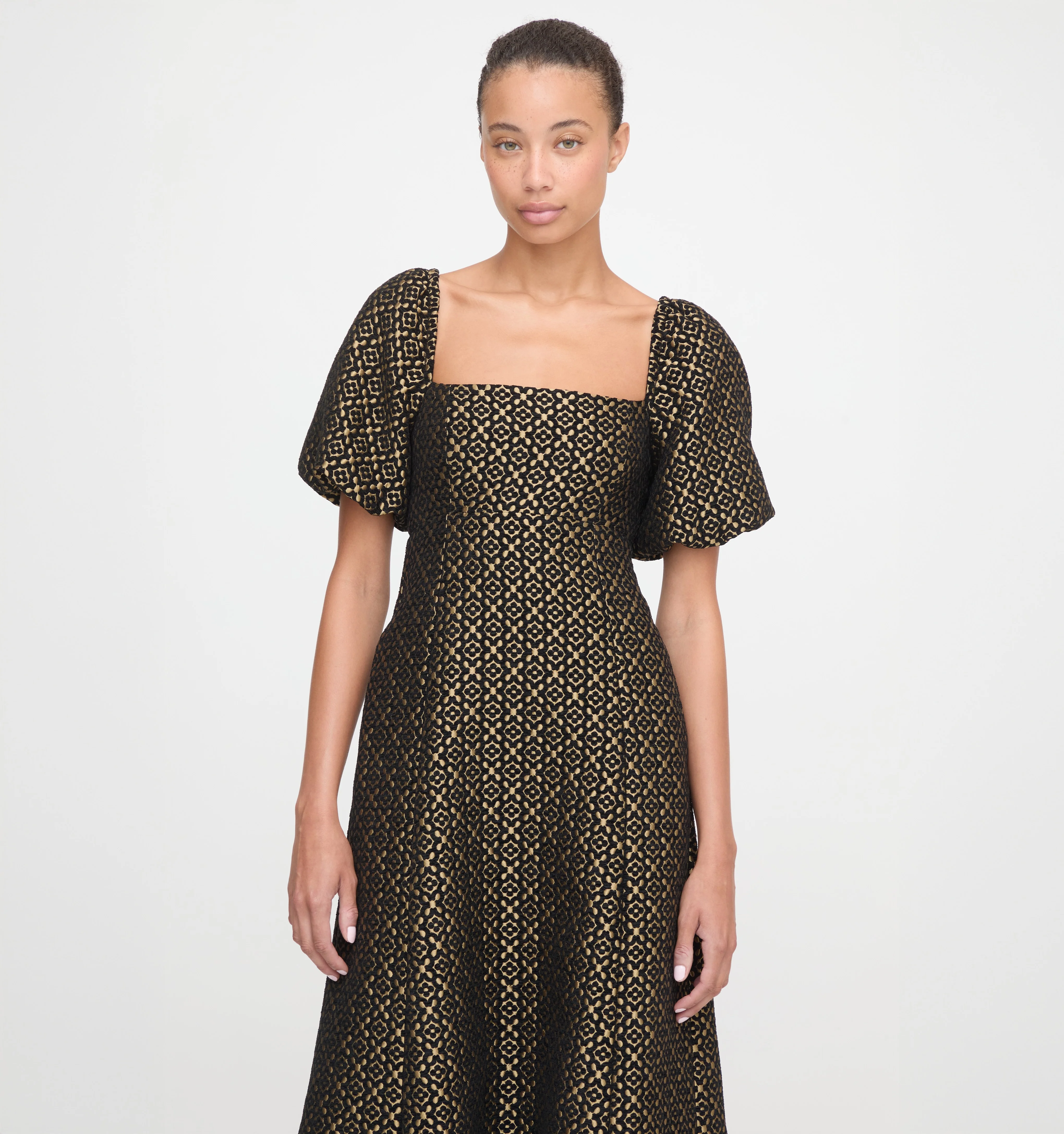 The Matilda Dress - Metallic Brocade - Image 5