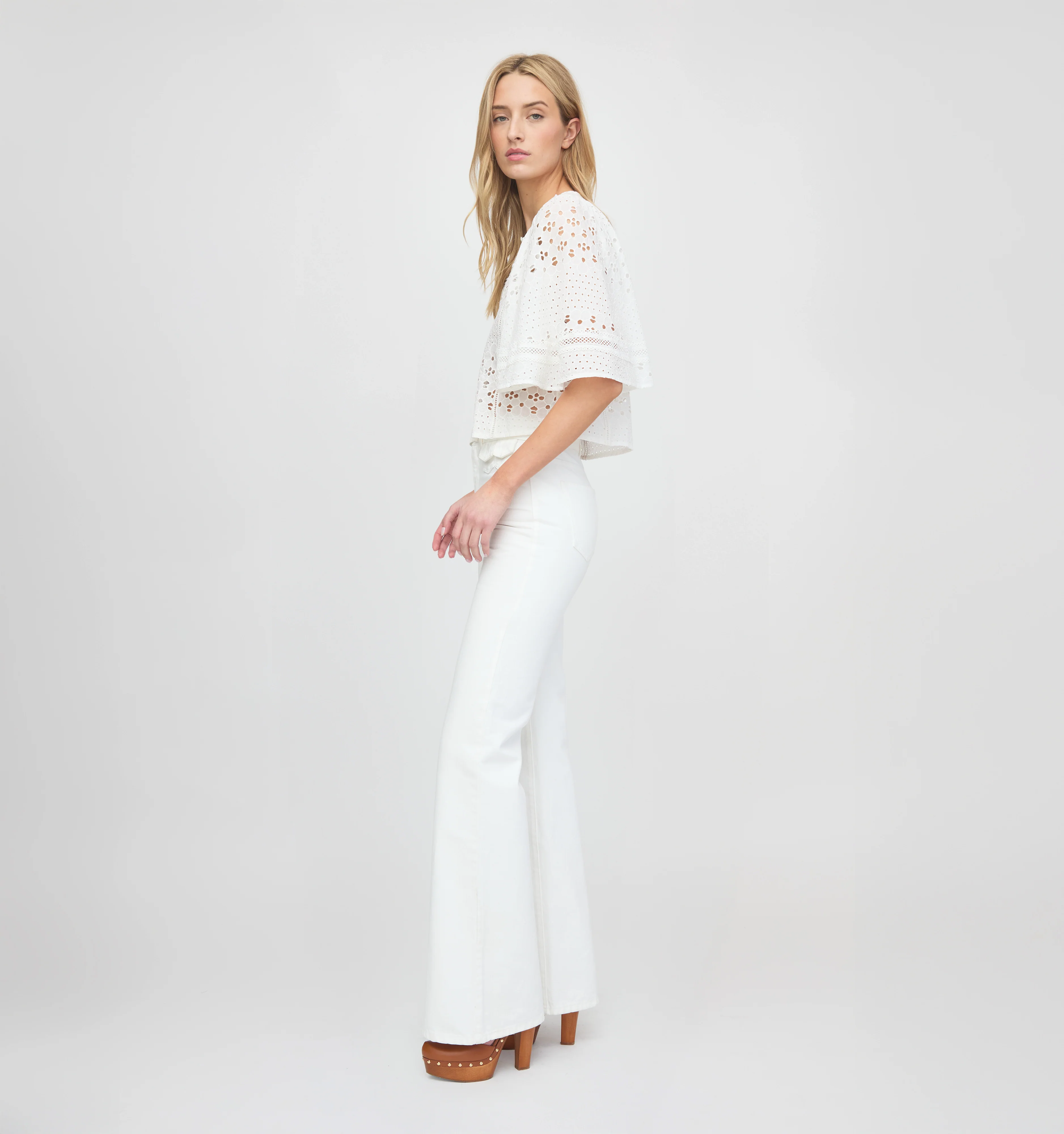 The Meadow Top - White Floral Broderie - Image 4