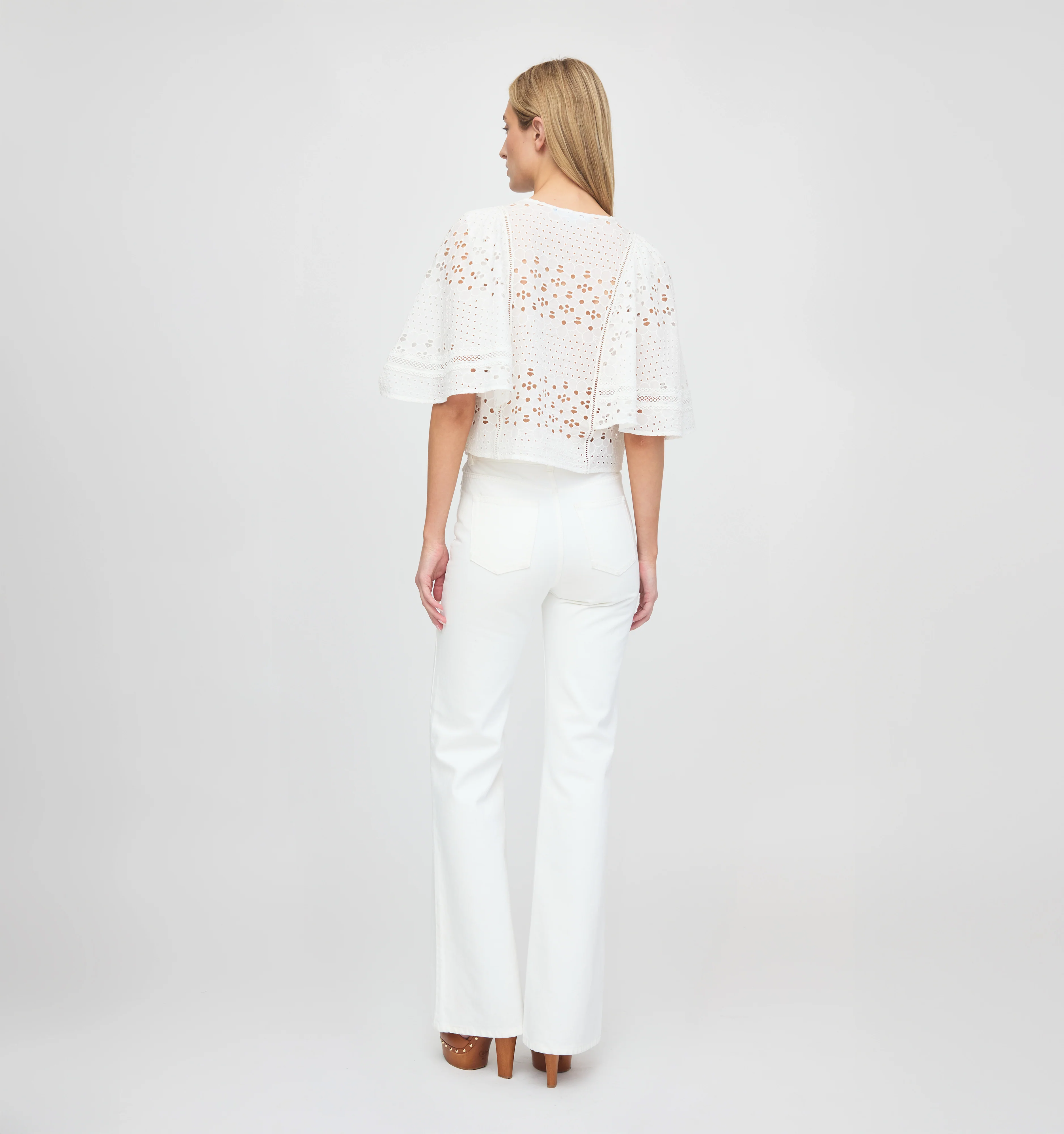 The Meadow Top - White Floral Broderie - Image 5
