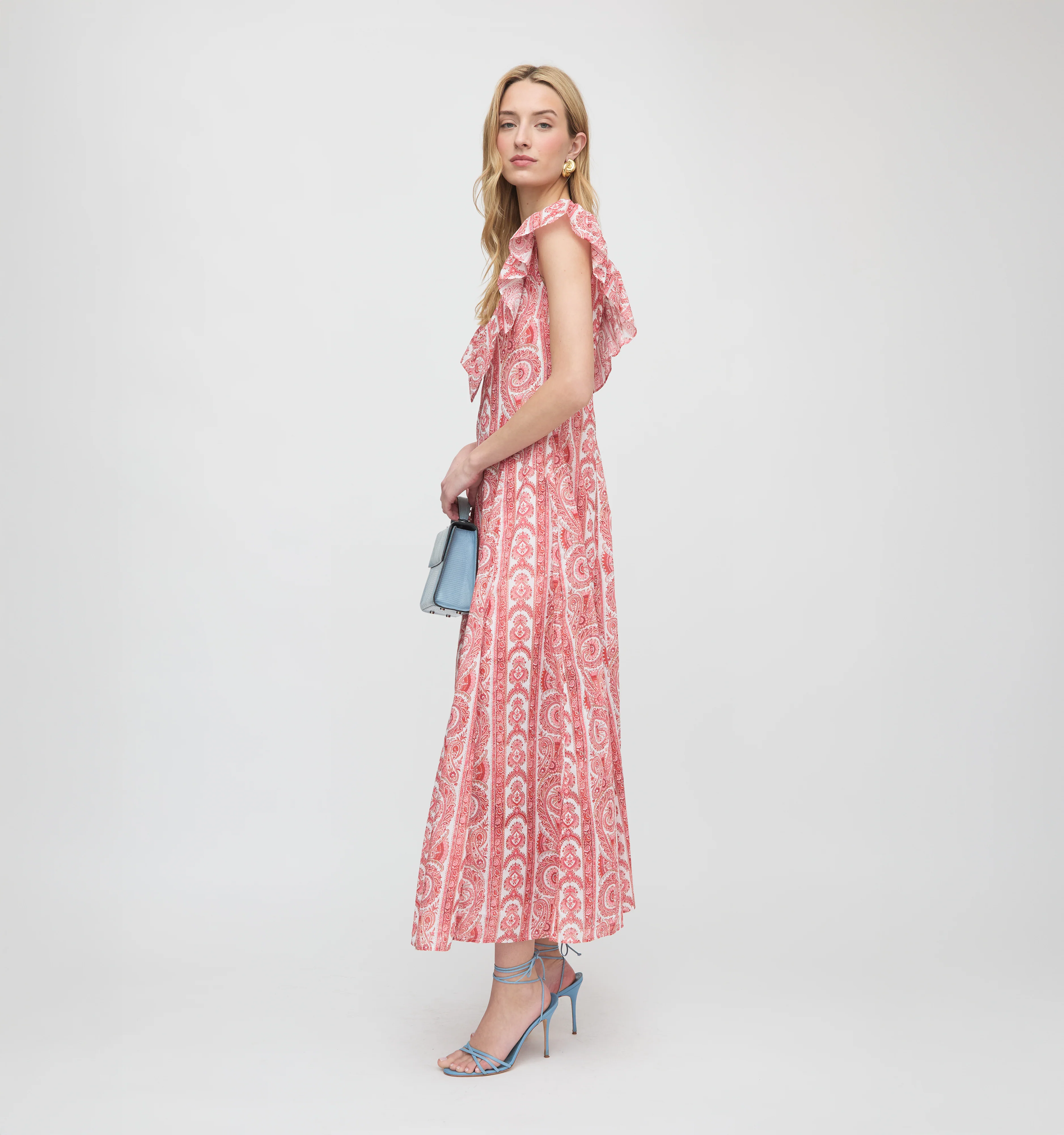 The Milani Dress - Coral Corsica Paisley - Image 3