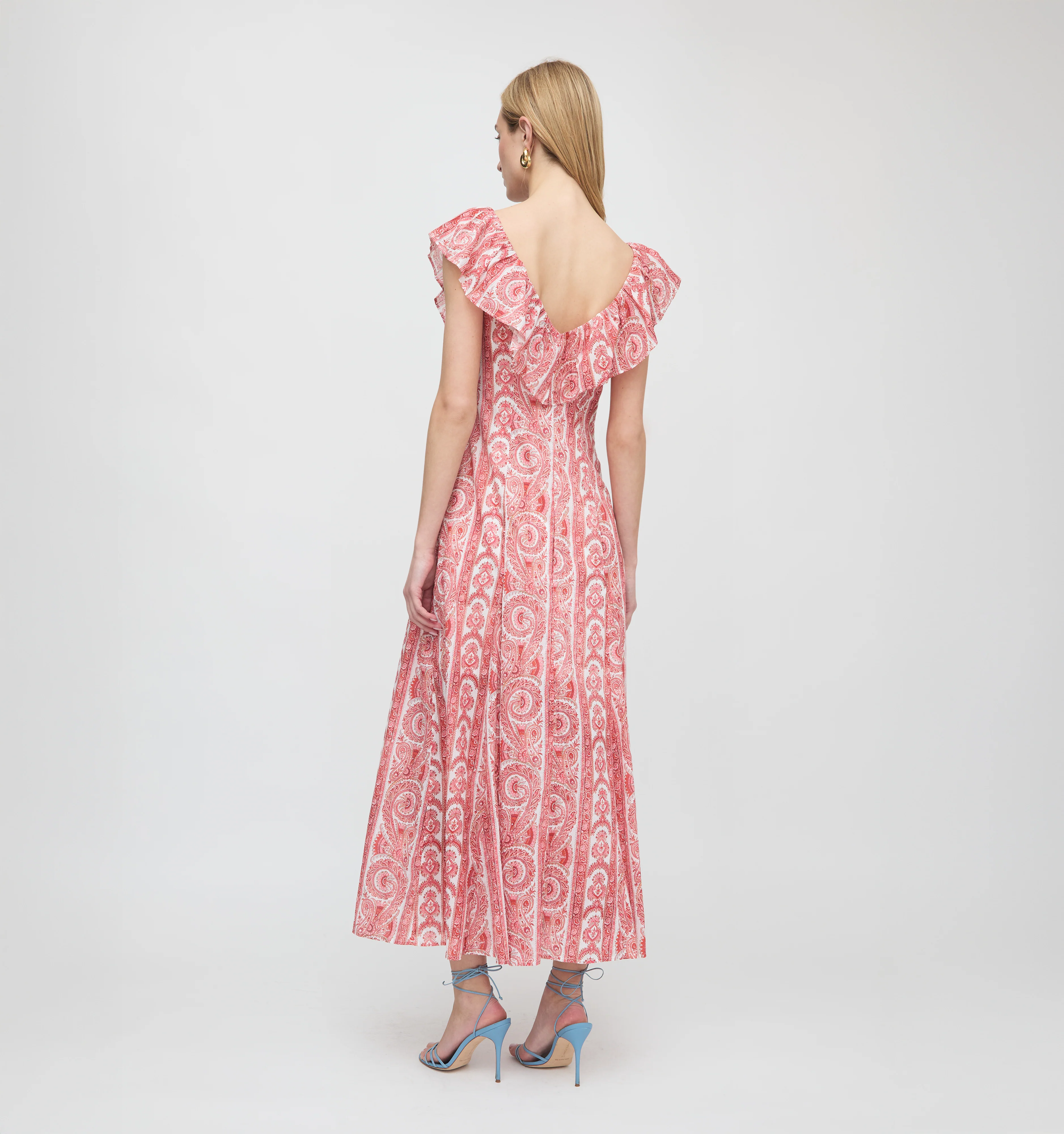 The Milani Dress - Coral Corsica Paisley - Image 4