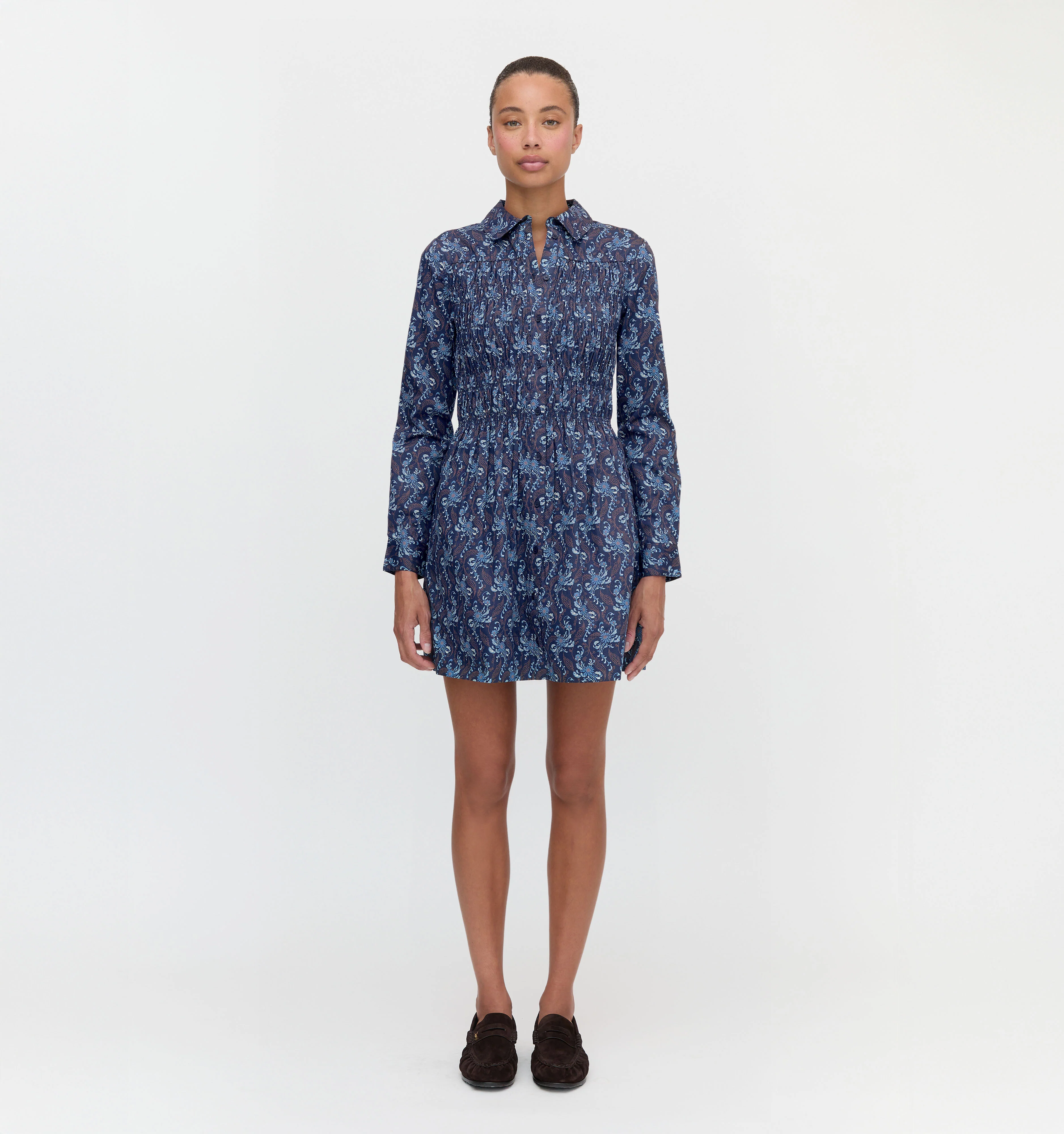 The Mira Dress - Navy Cala Paisley - Image 2
