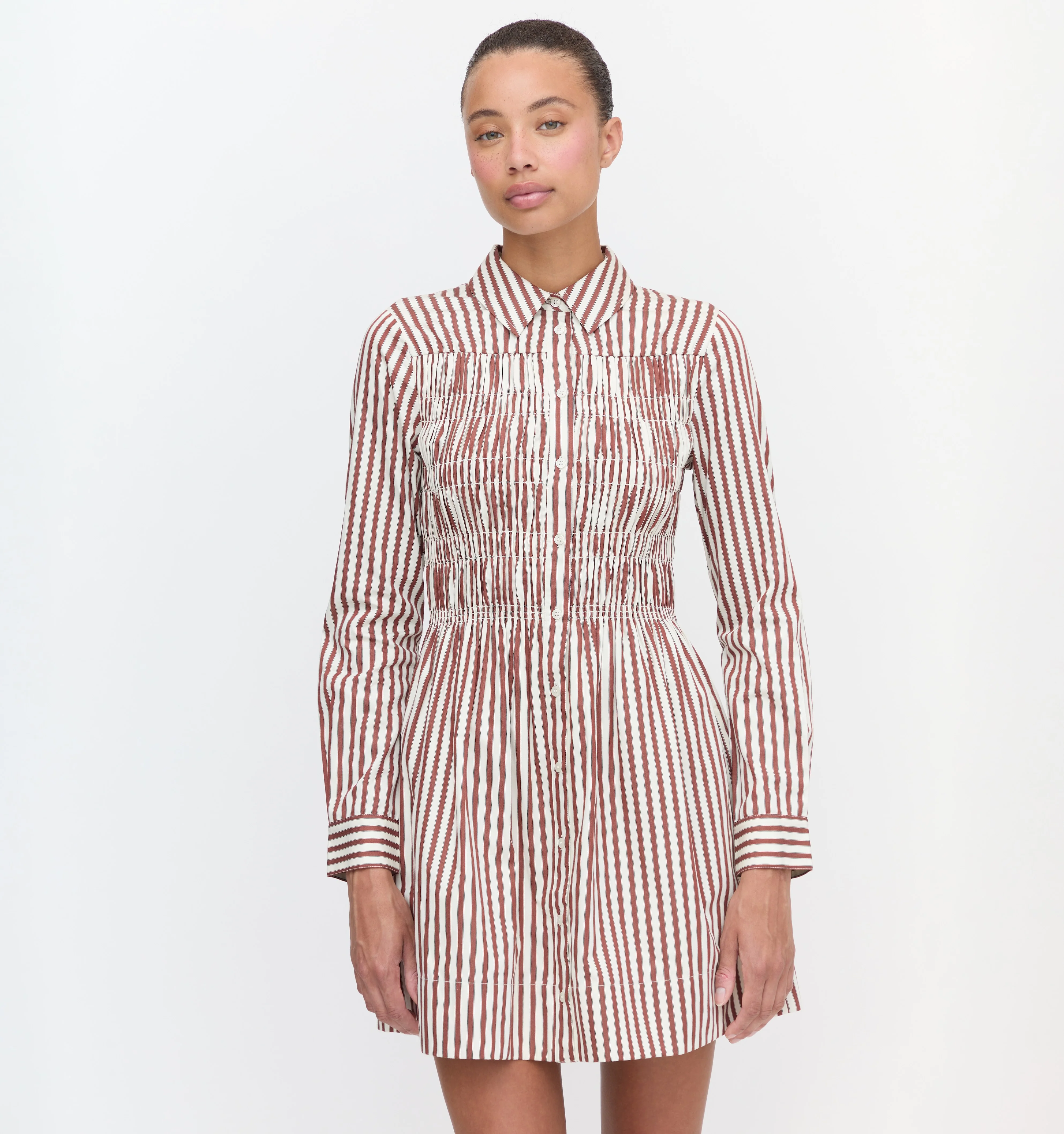 The Mira Dress - Rust Stripe - Image 2