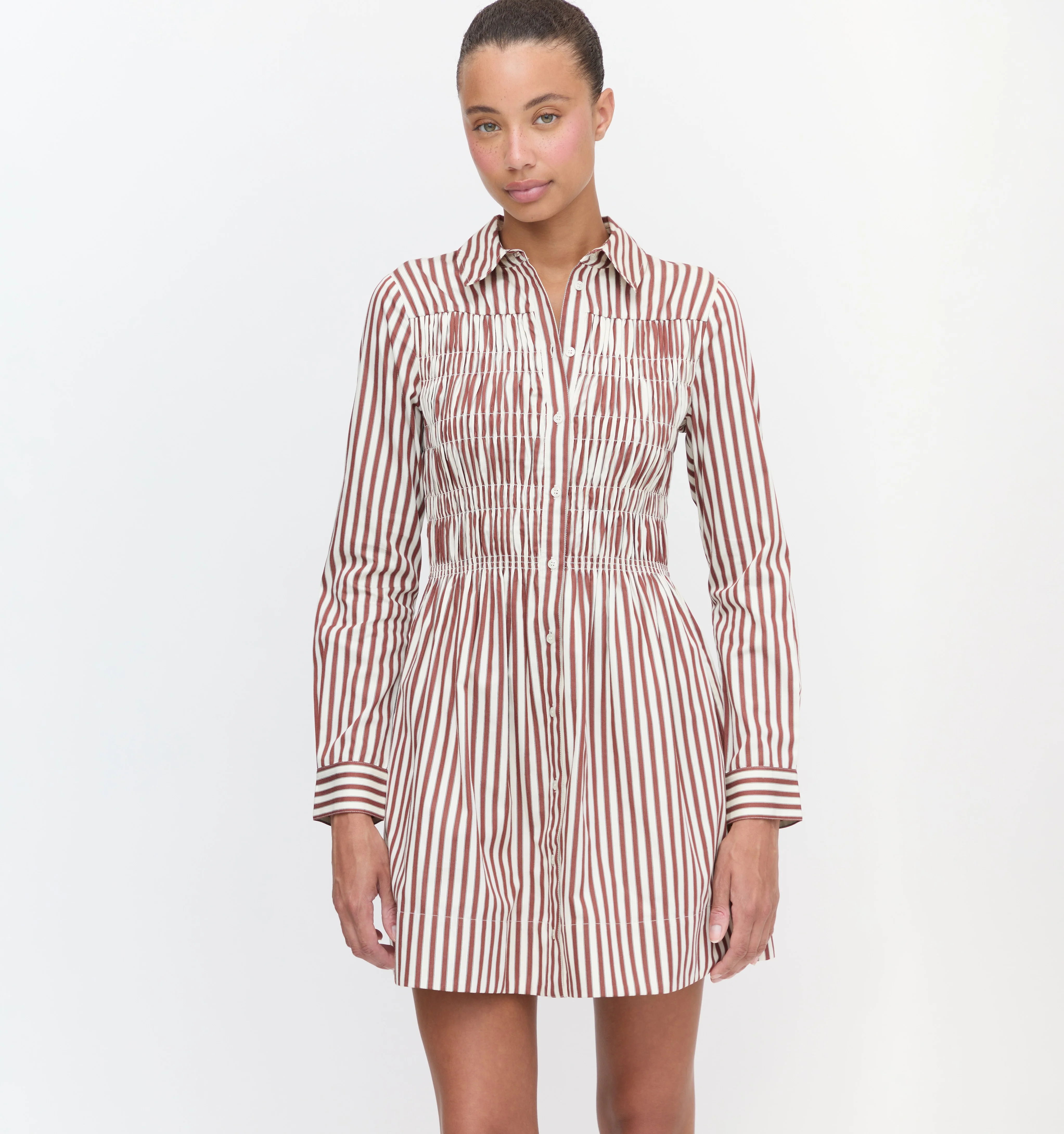 The Mira Dress - Rust Stripe - Image 3