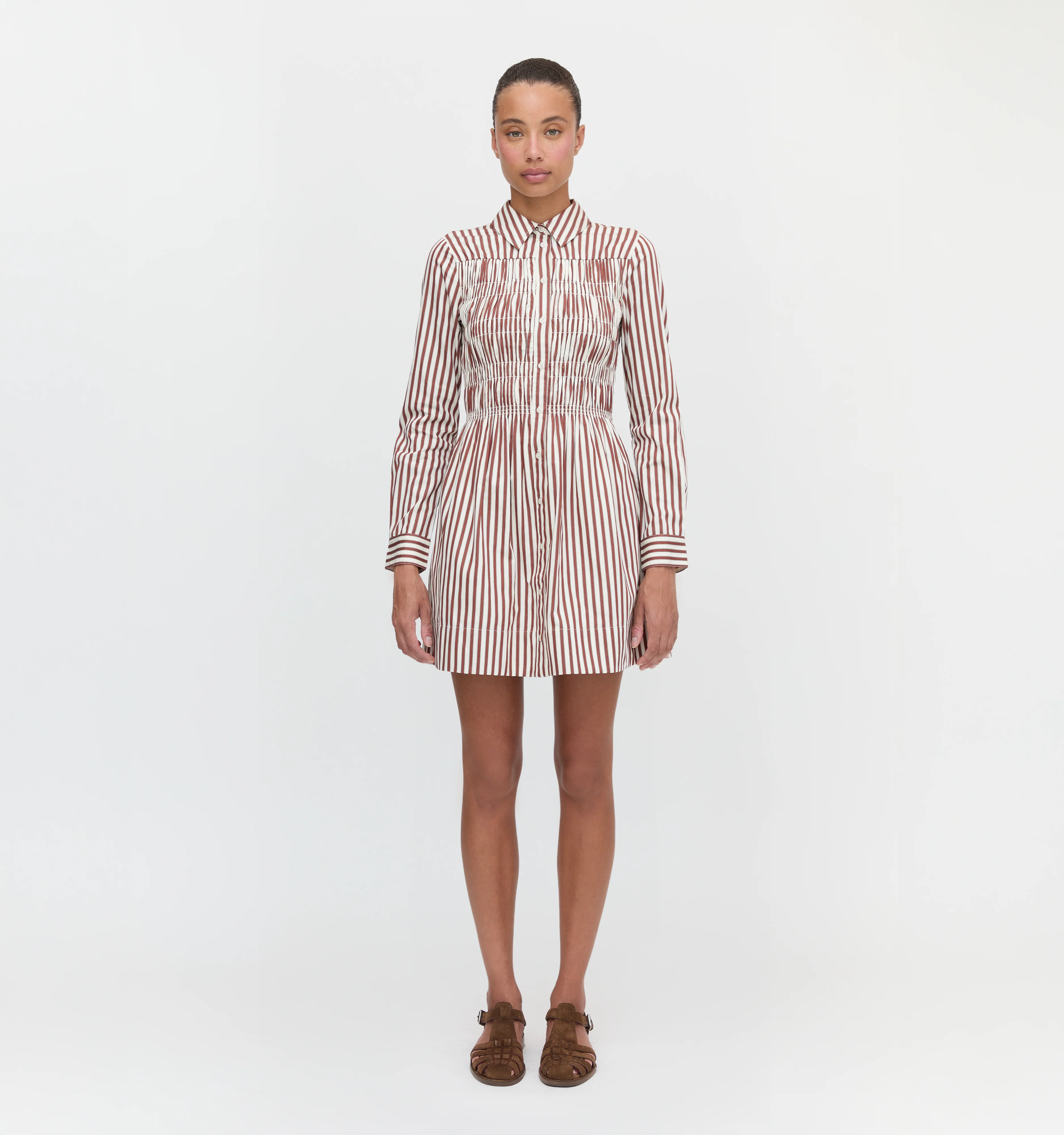The Mira Dress - Rust Stripe - Image 5