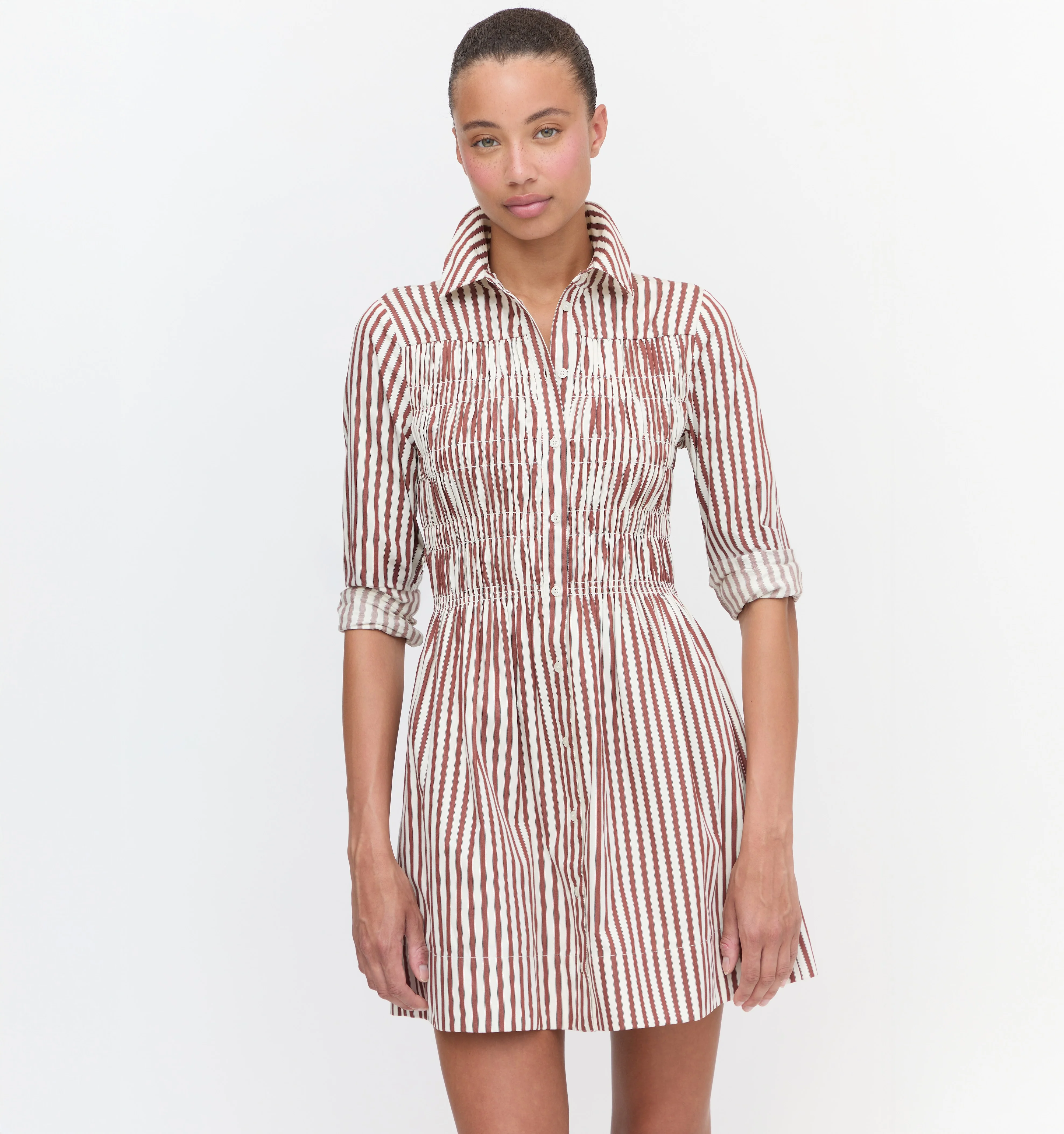 The Mira Dress - Rust Stripe - Image 8