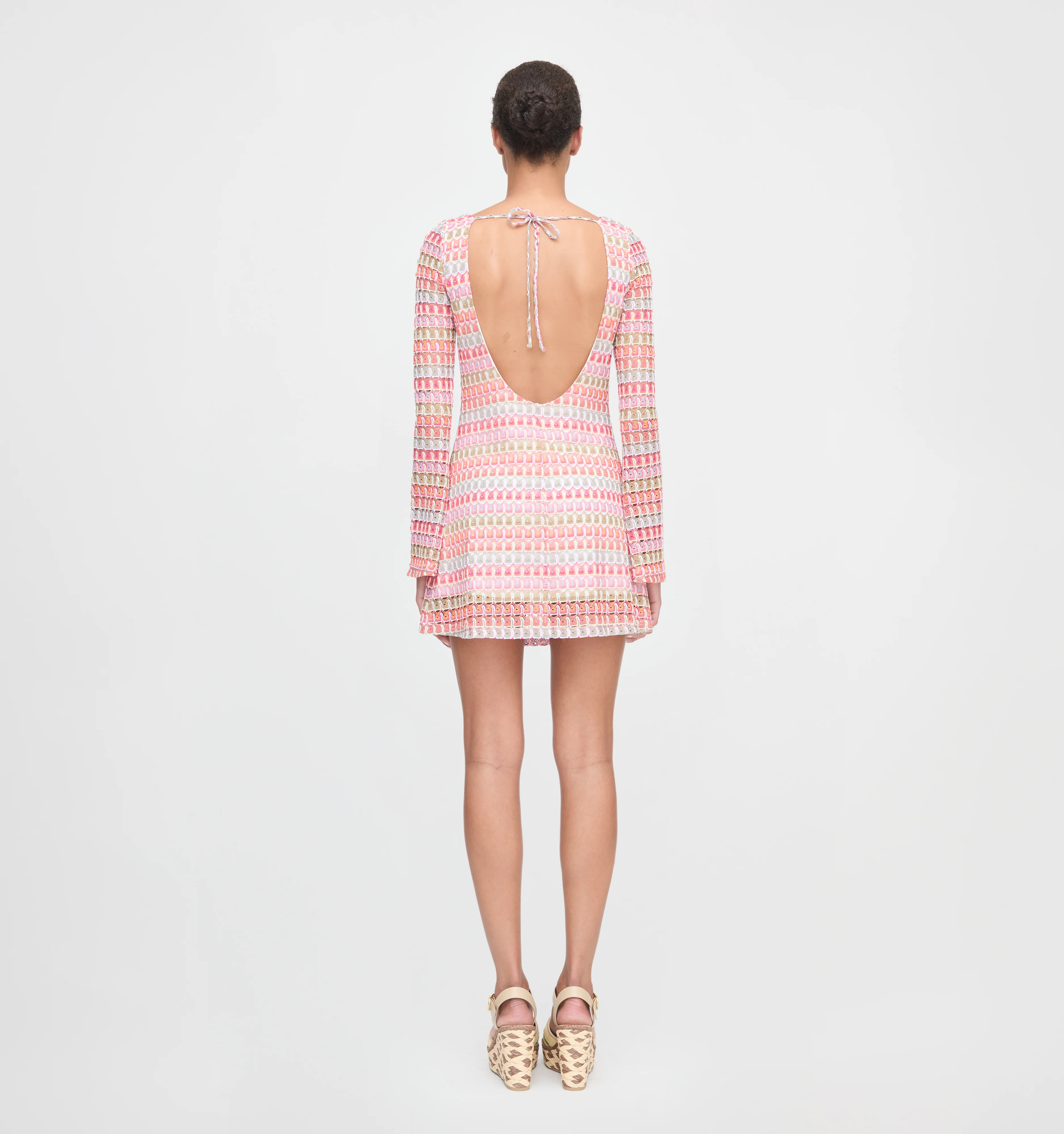 The Nathalie Dress - Pastel Crochet Knit - Image 2