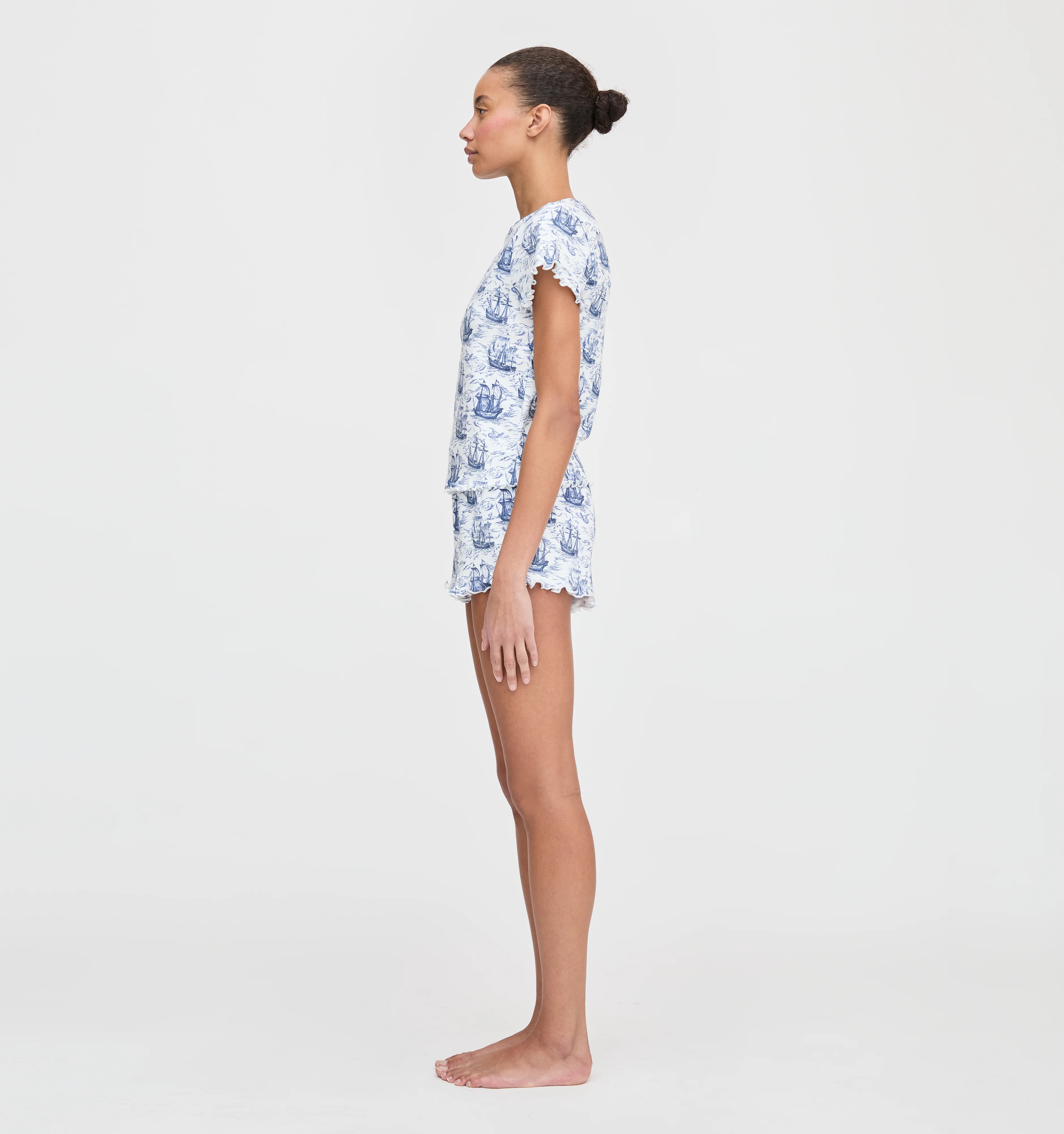 The Nina Pajama Set - Navy Mariner's Toile - Image 2