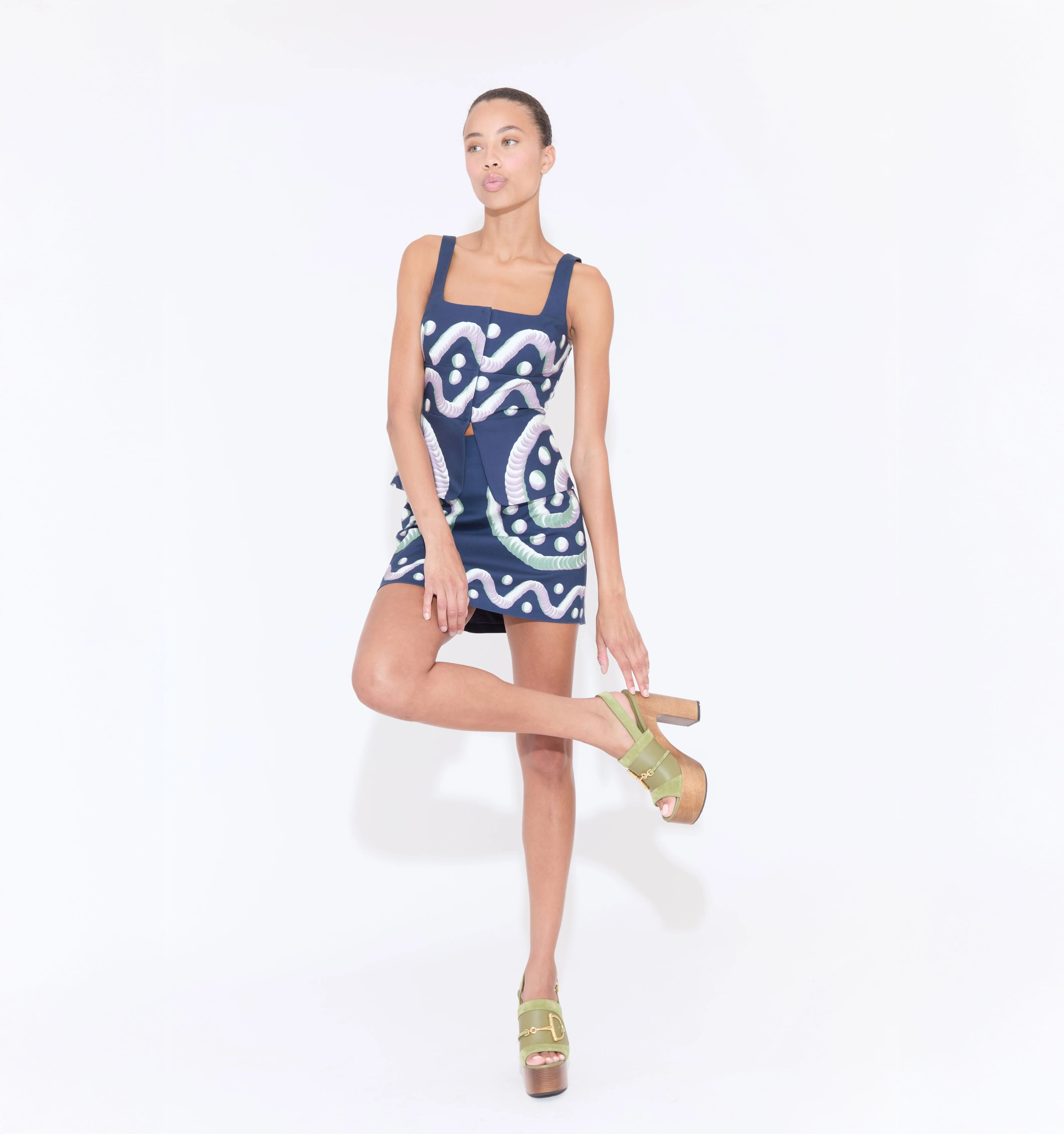 The Novia Top - Navy Mochaware - Image 5