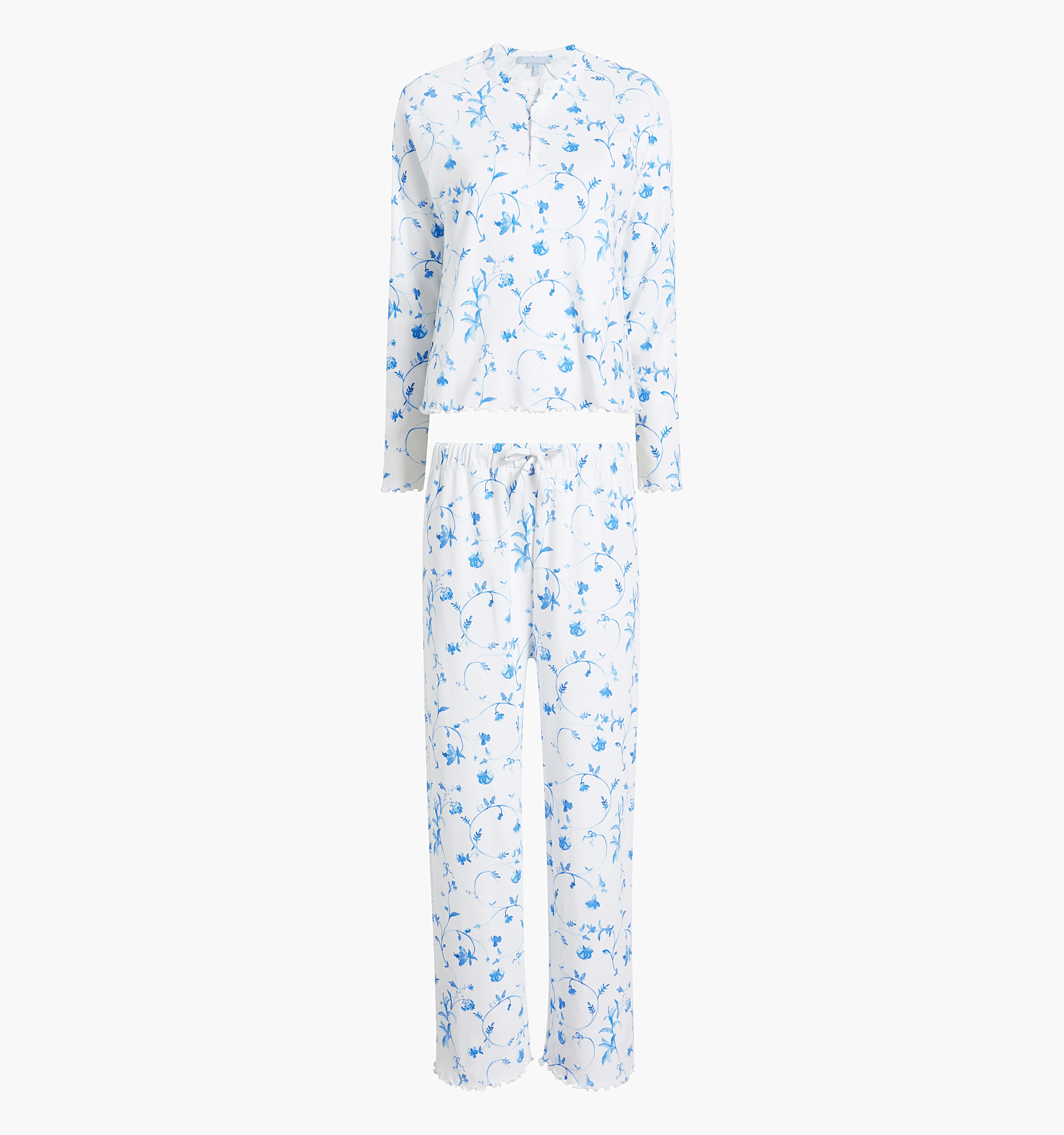 The Olivia Pajama Set - Blue Botanical - Image 5