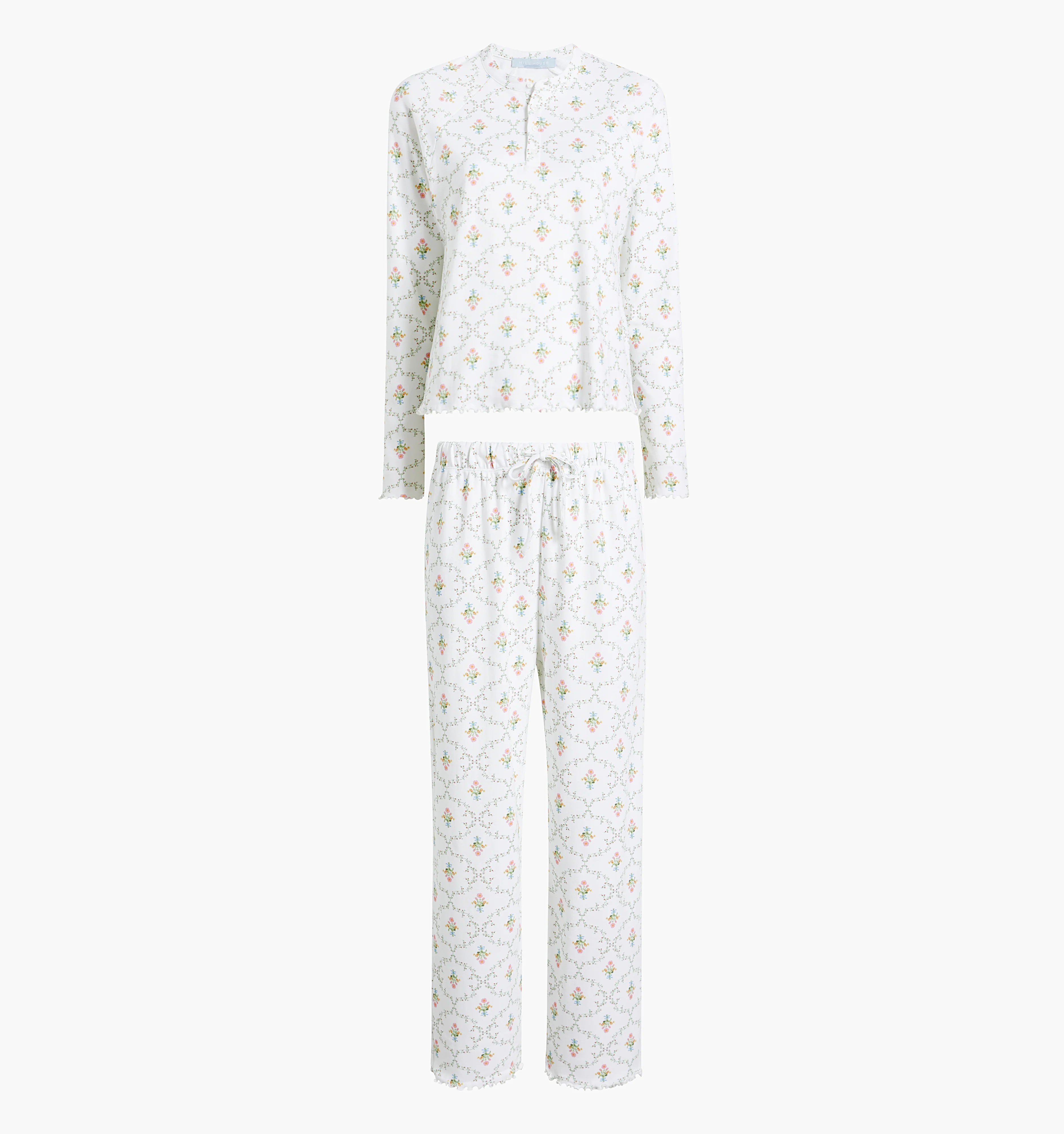 The Olivia Pajama Set - Pastel Trellis - Image 5