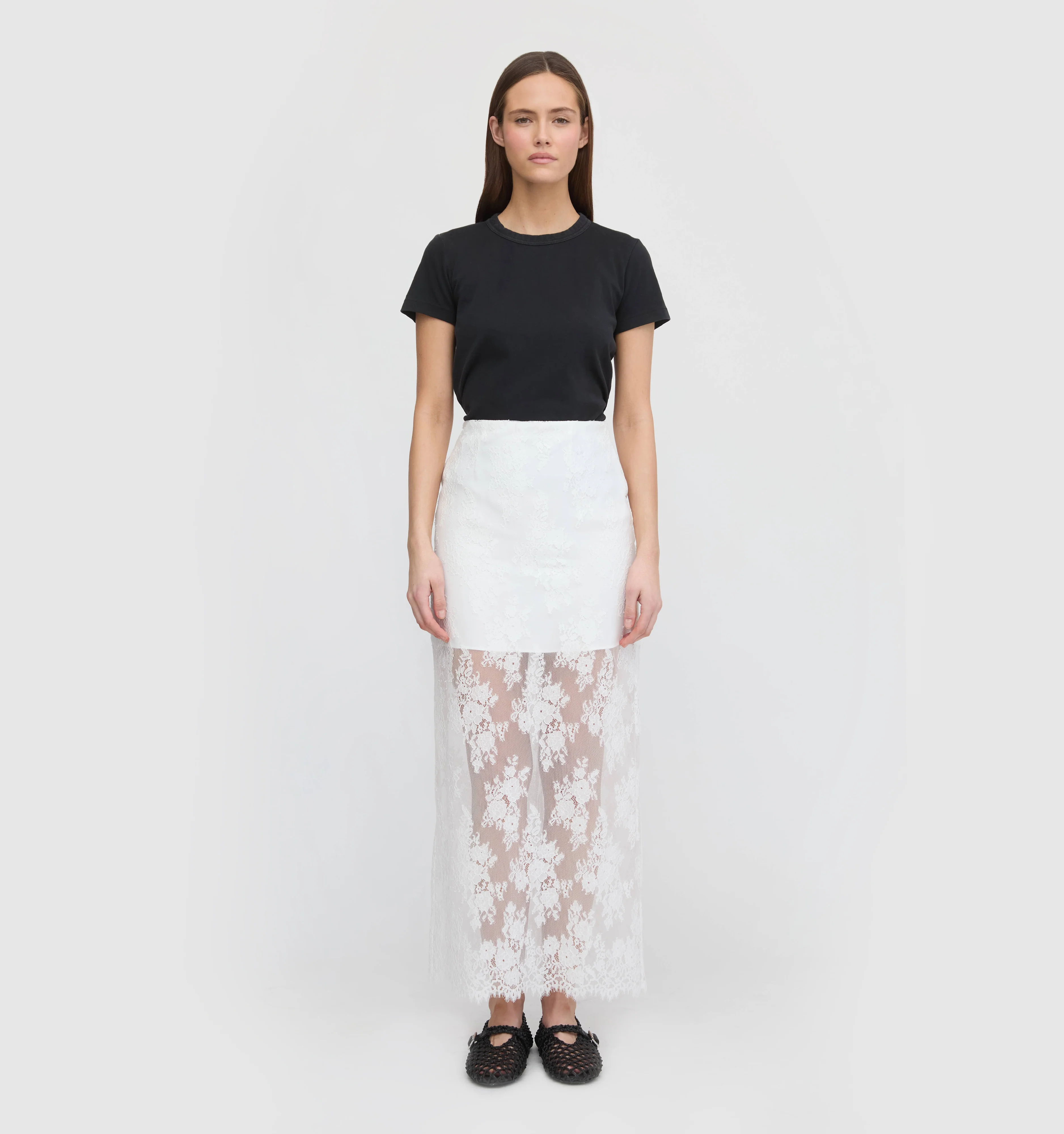 The Olympia Skirt - White Magnolia Lace - Image 2