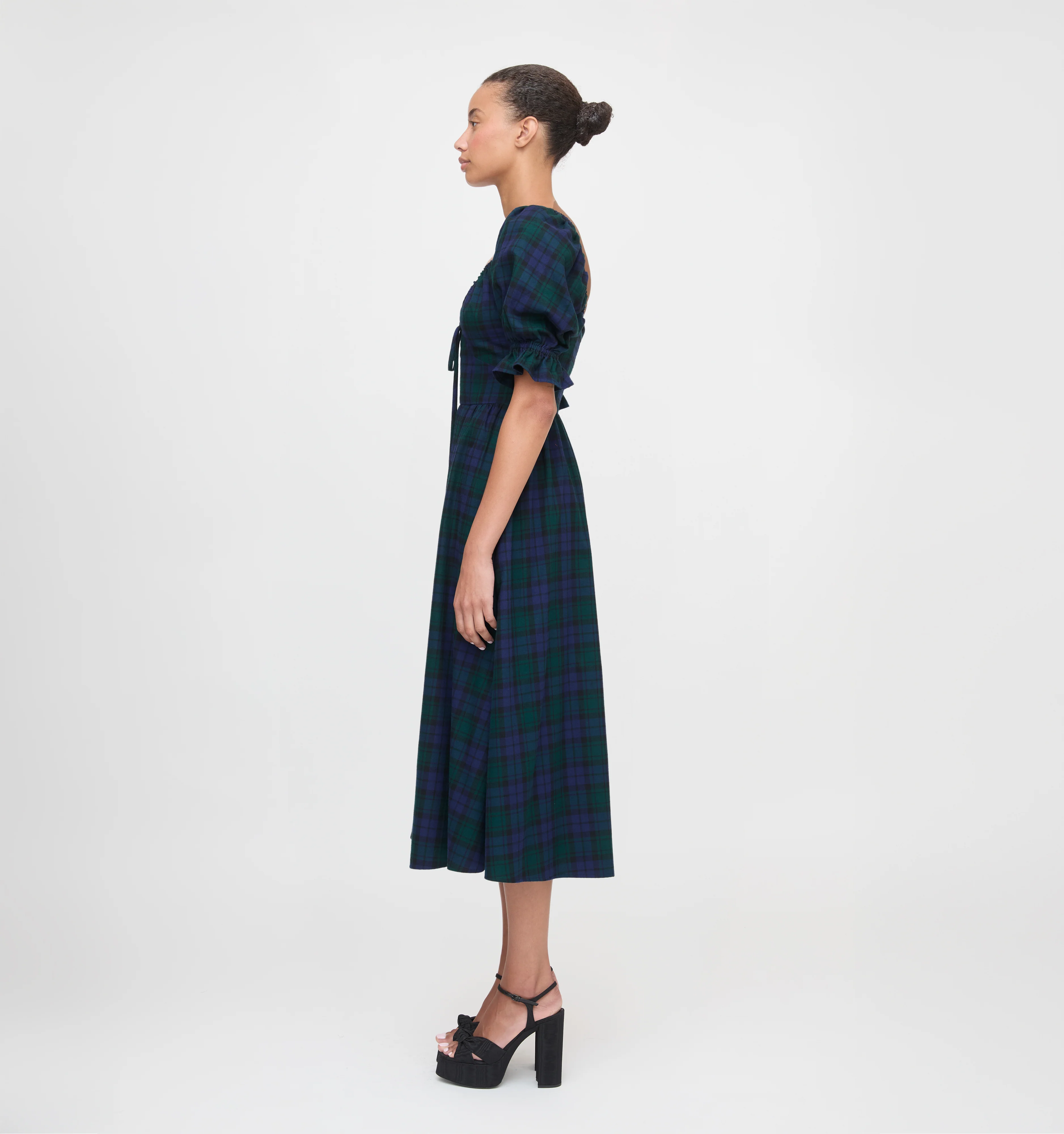 The Ophelia Dress - Blackwatch Tartan - Image 3