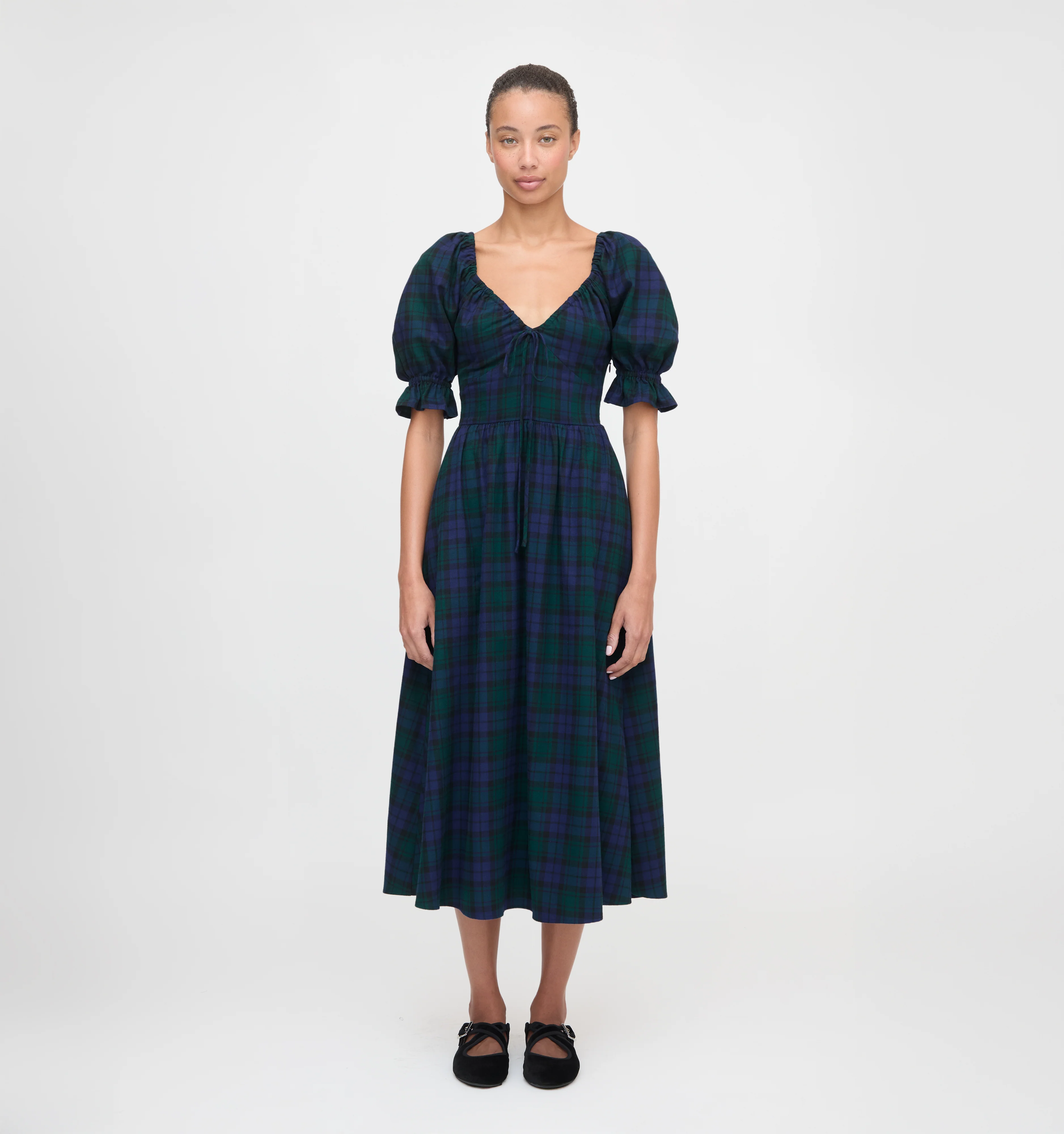 The Ophelia Dress - Blackwatch Tartan - Image 5